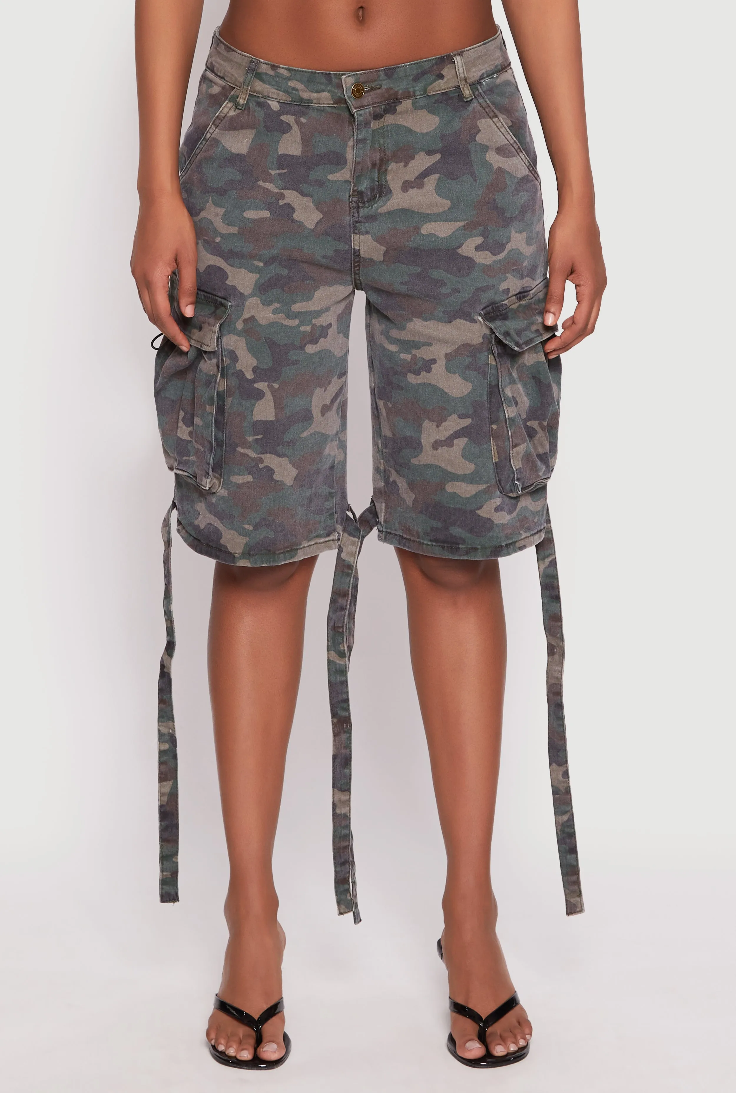 Denim Cargo Bermuda Skater Shorts sold by Rainbow product image thumbnail 3