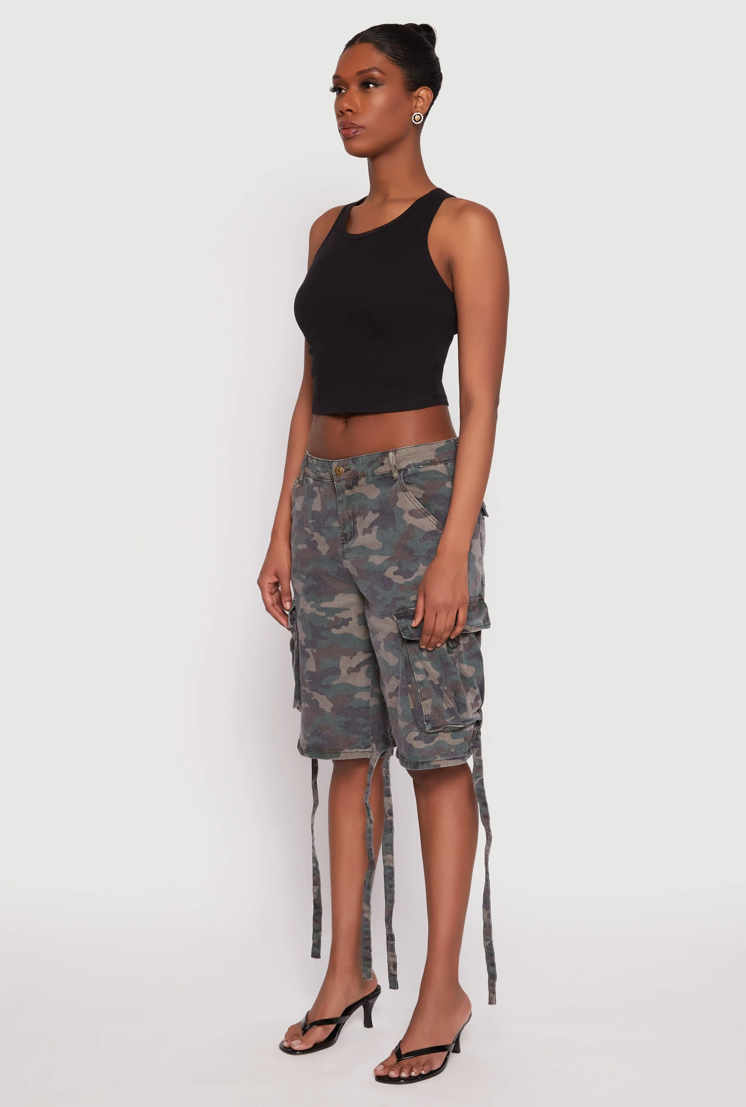 Denim Cargo Bermuda Skater Shorts sold by Rainbow product image thumbnail 2