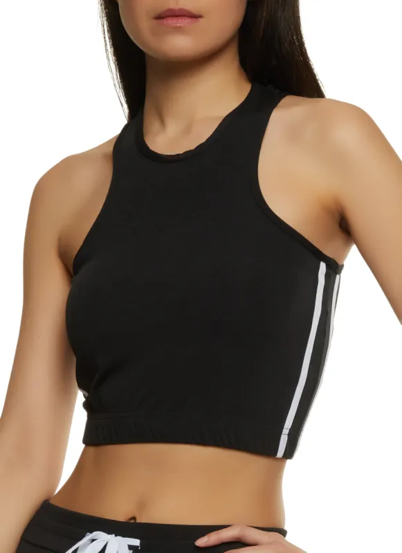 Varsity Striped Racerback Tank Top sold by Rainbow