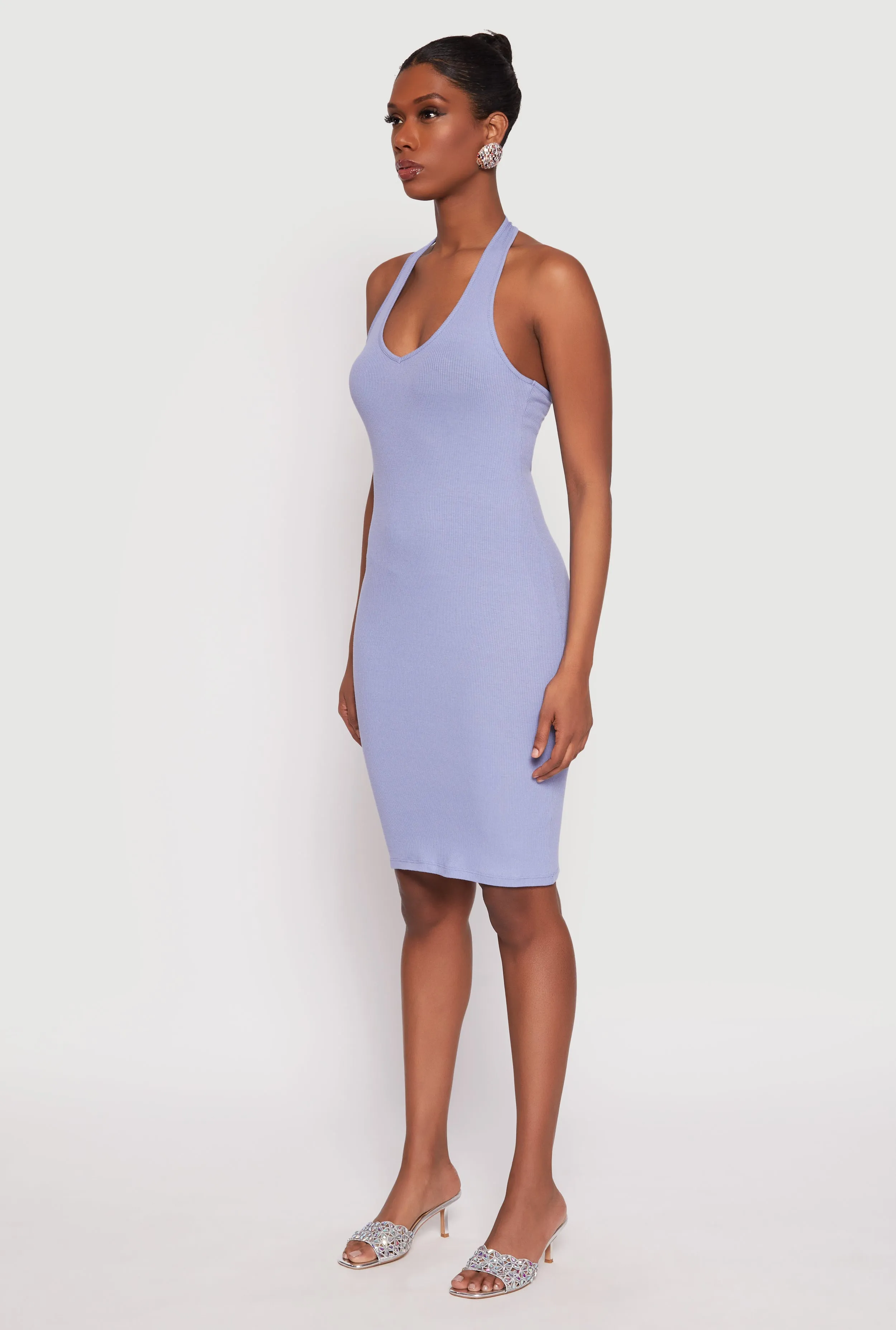 Ribbed Knit Halter Midi Dress sold by Rainbow product image thumbnail 2