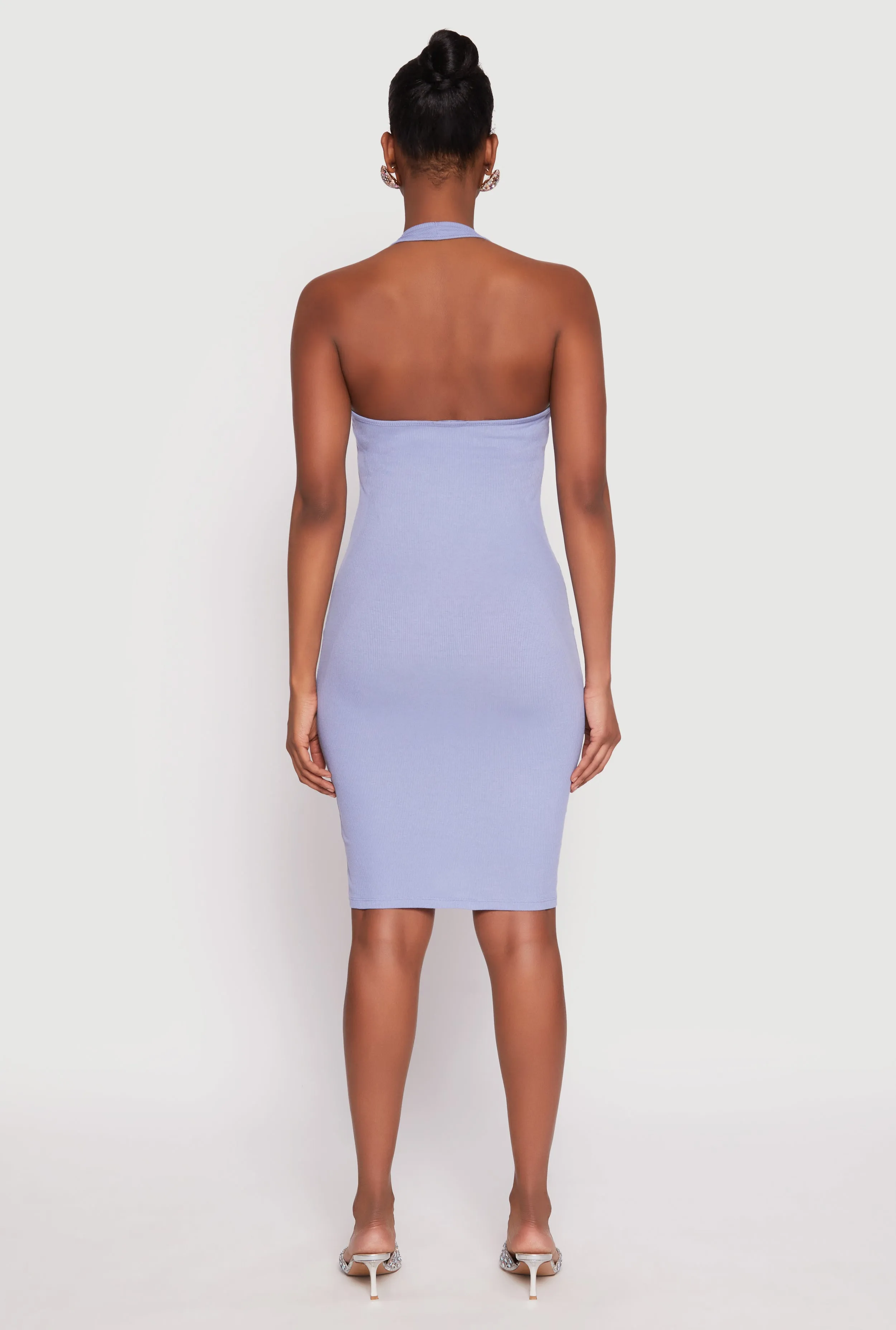 Ribbed Knit Halter Midi Dress sold by Rainbow product image thumbnail 3