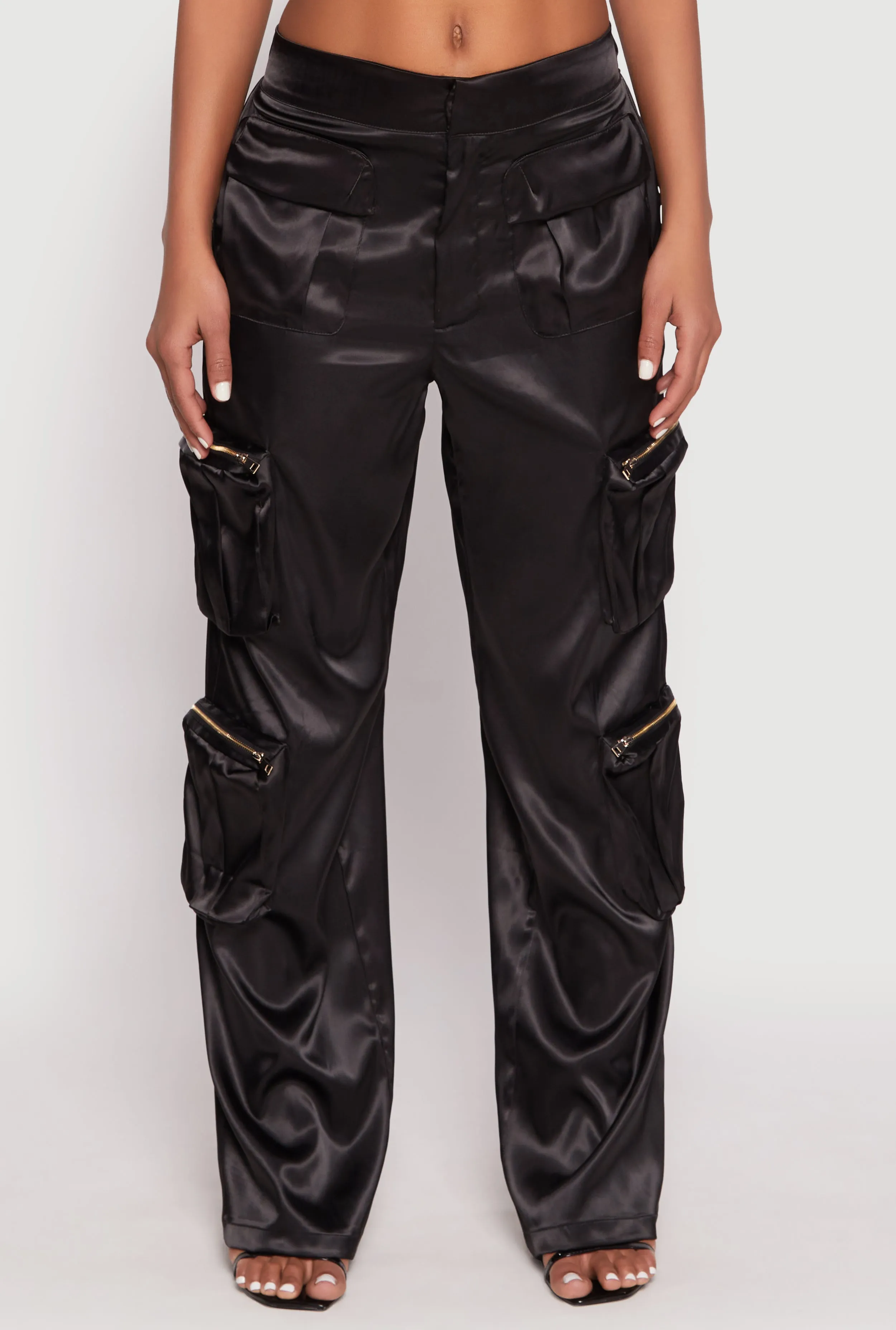 Satin Zip Cargo Pants sold by Rainbow product image thumbnail 3