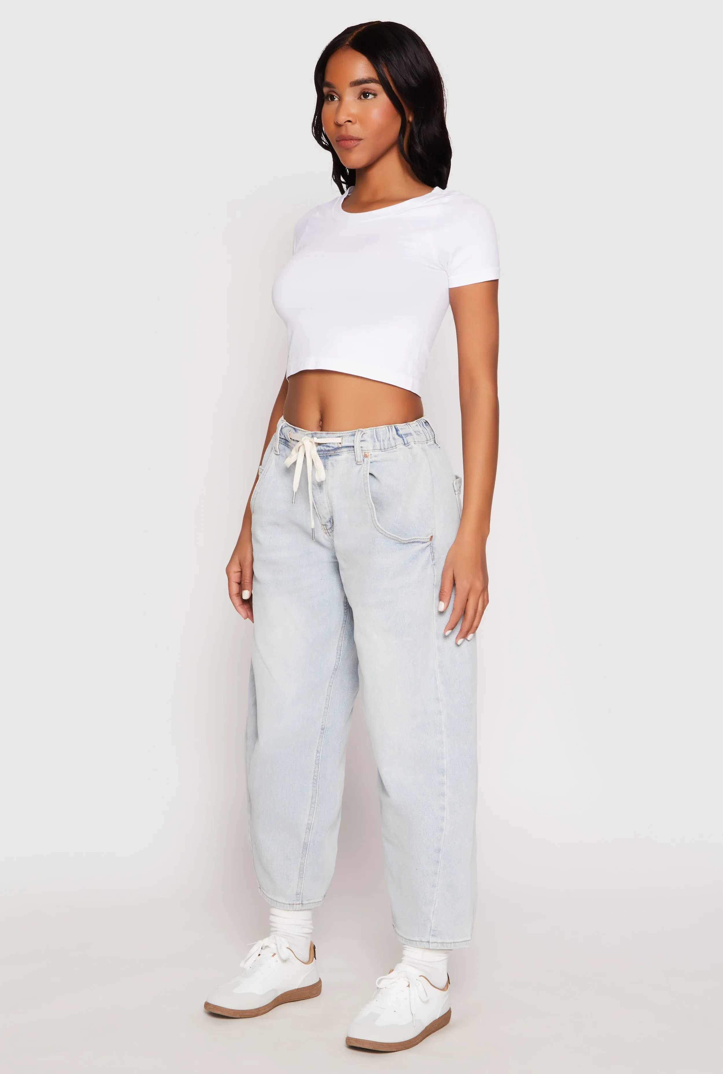Almost Famous Drawstring Waist Barrel Jeans sold by Rainbow product image thumbnail 2