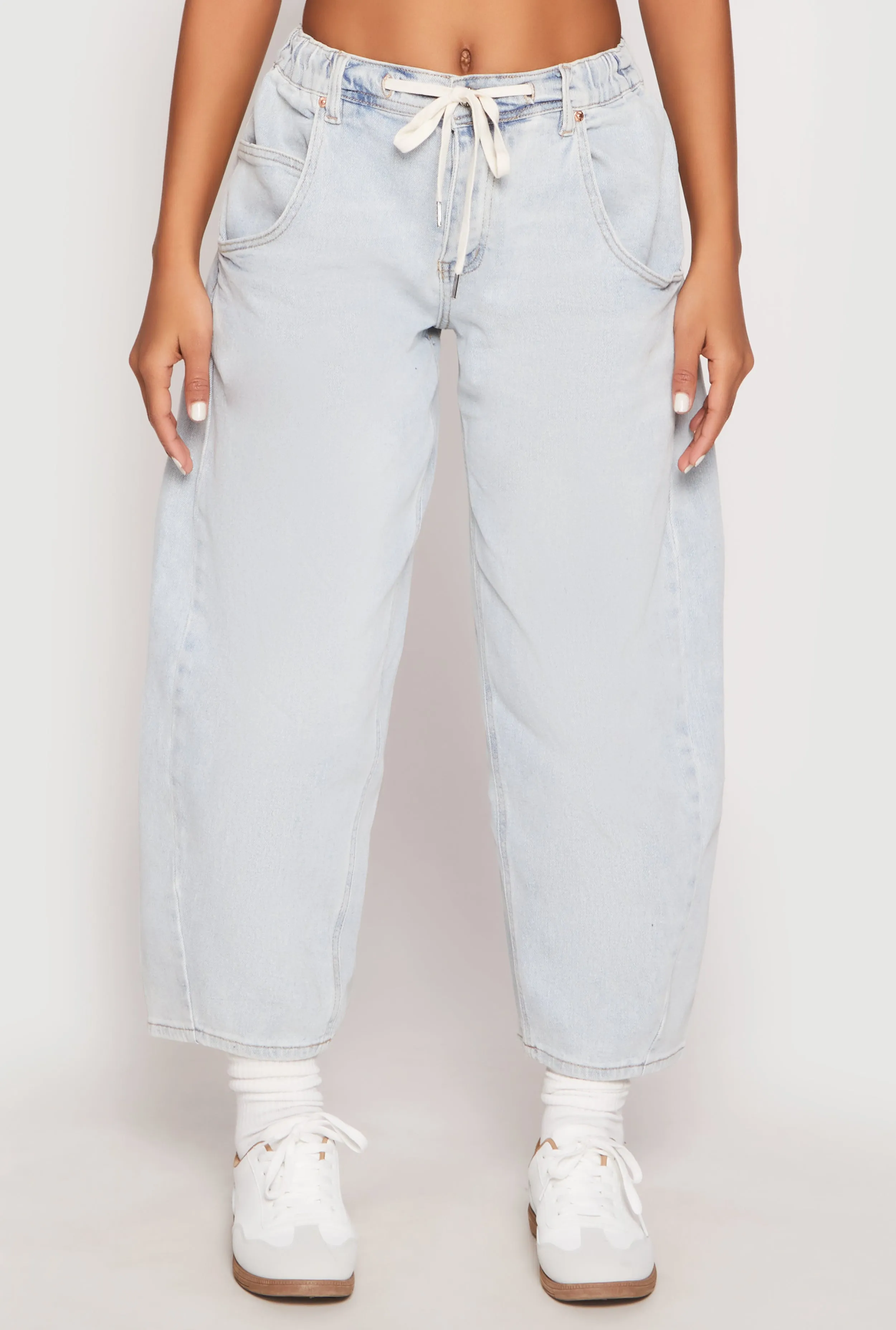 Almost Famous Drawstring Waist Barrel Jeans sold by Rainbow product image thumbnail 3