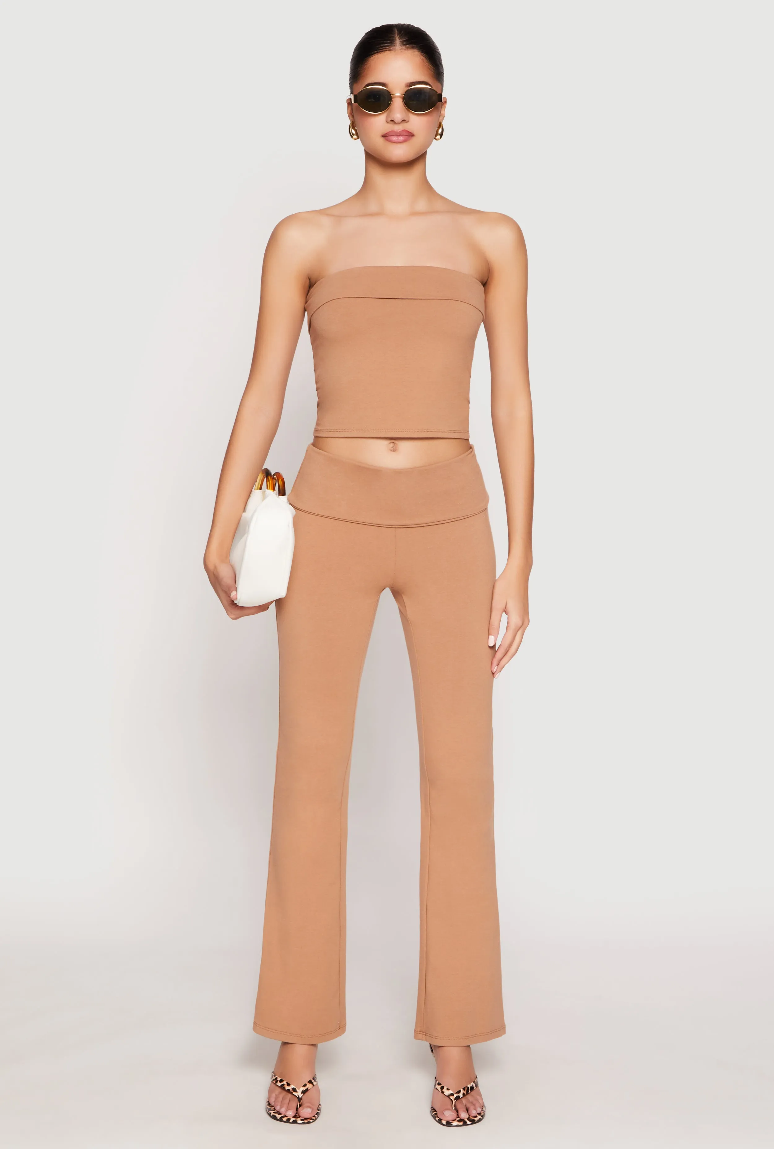 Almost Famous Fold Over Cropped Tube Top sold by Rainbow product image thumbnail 2