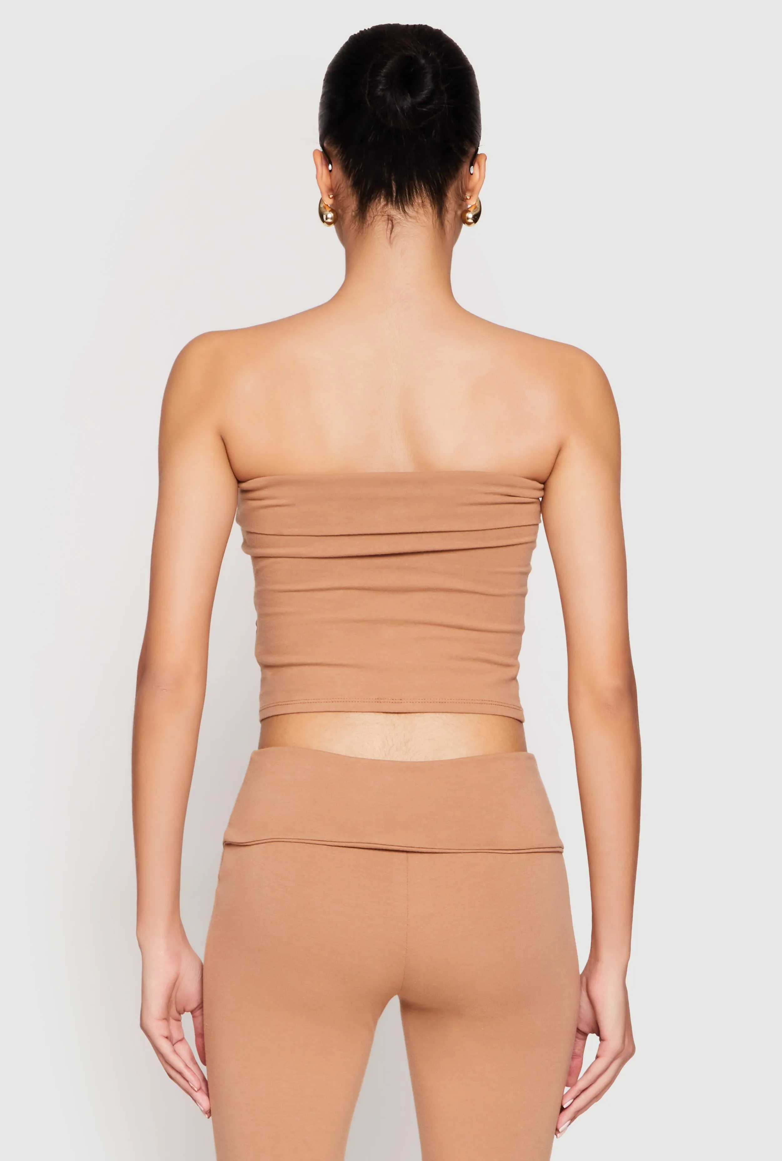 Almost Famous Fold Over Cropped Tube Top sold by Rainbow product image thumbnail 5
