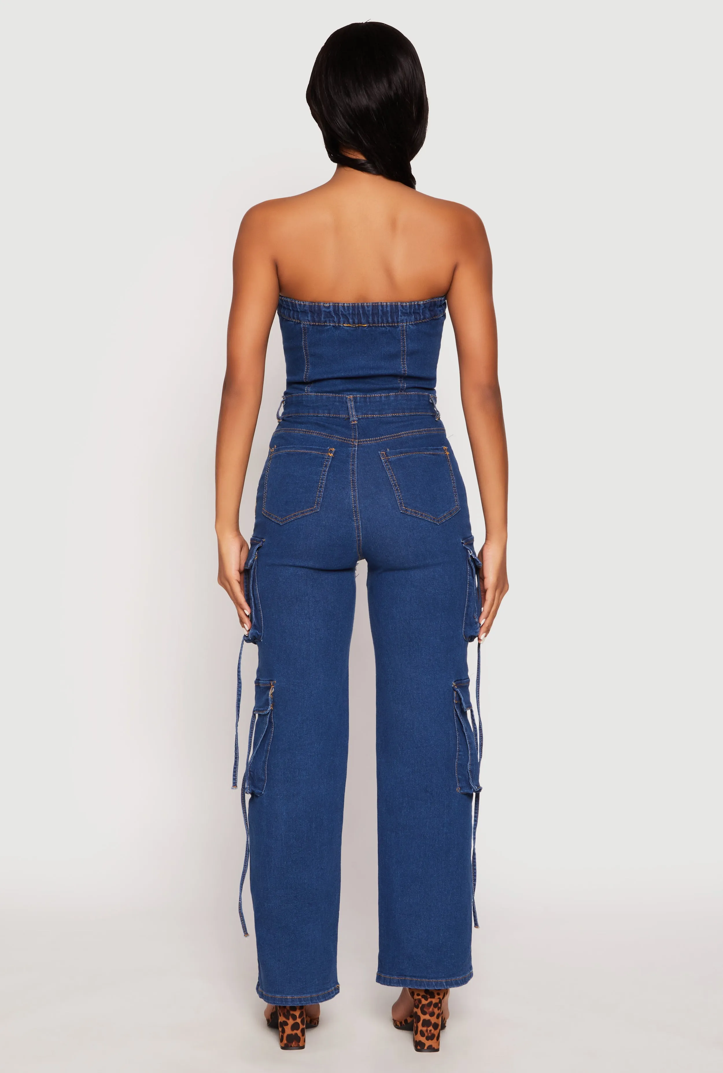 Daisy Denim Button Front Cargo Jumpsuit sold by Rainbow product image thumbnail 3