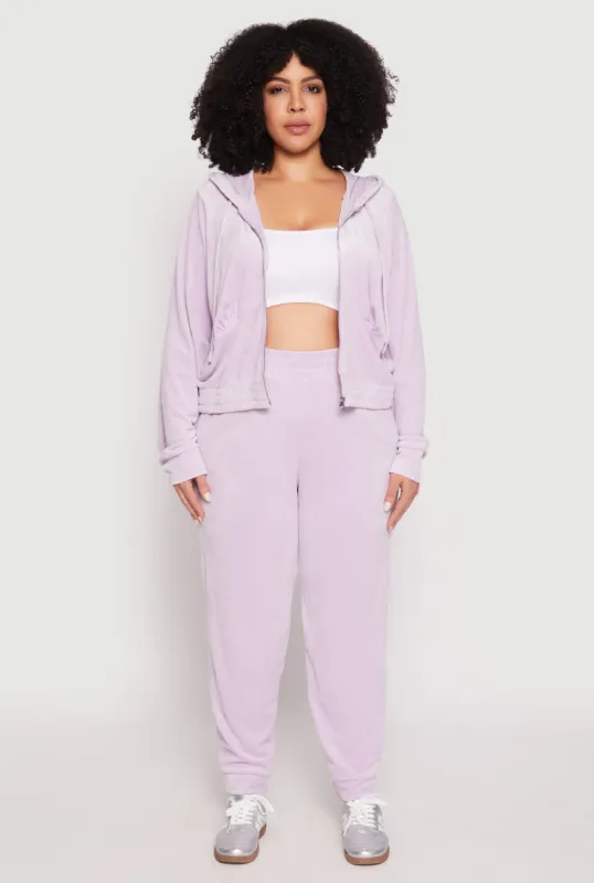 Plus Size Iris Velour Joggers made by iris