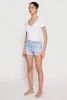 Hook and Eye Short Sleeve Crop Top sold by Rainbow