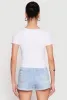 Hook and Eye Short Sleeve Crop Top sold by Rainbow