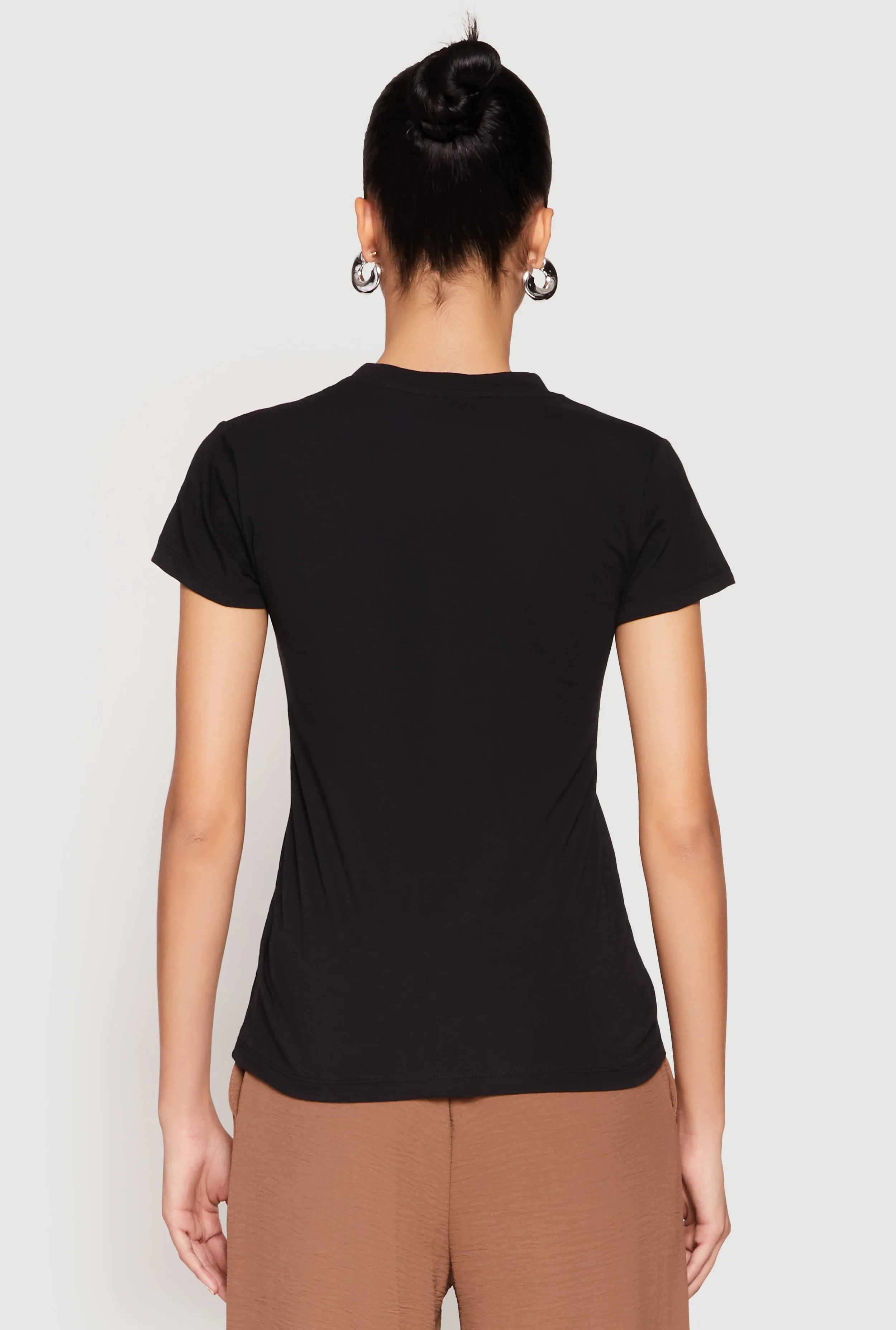 V Neck Short Sleeve Tee sold by Rainbow product image thumbnail 5