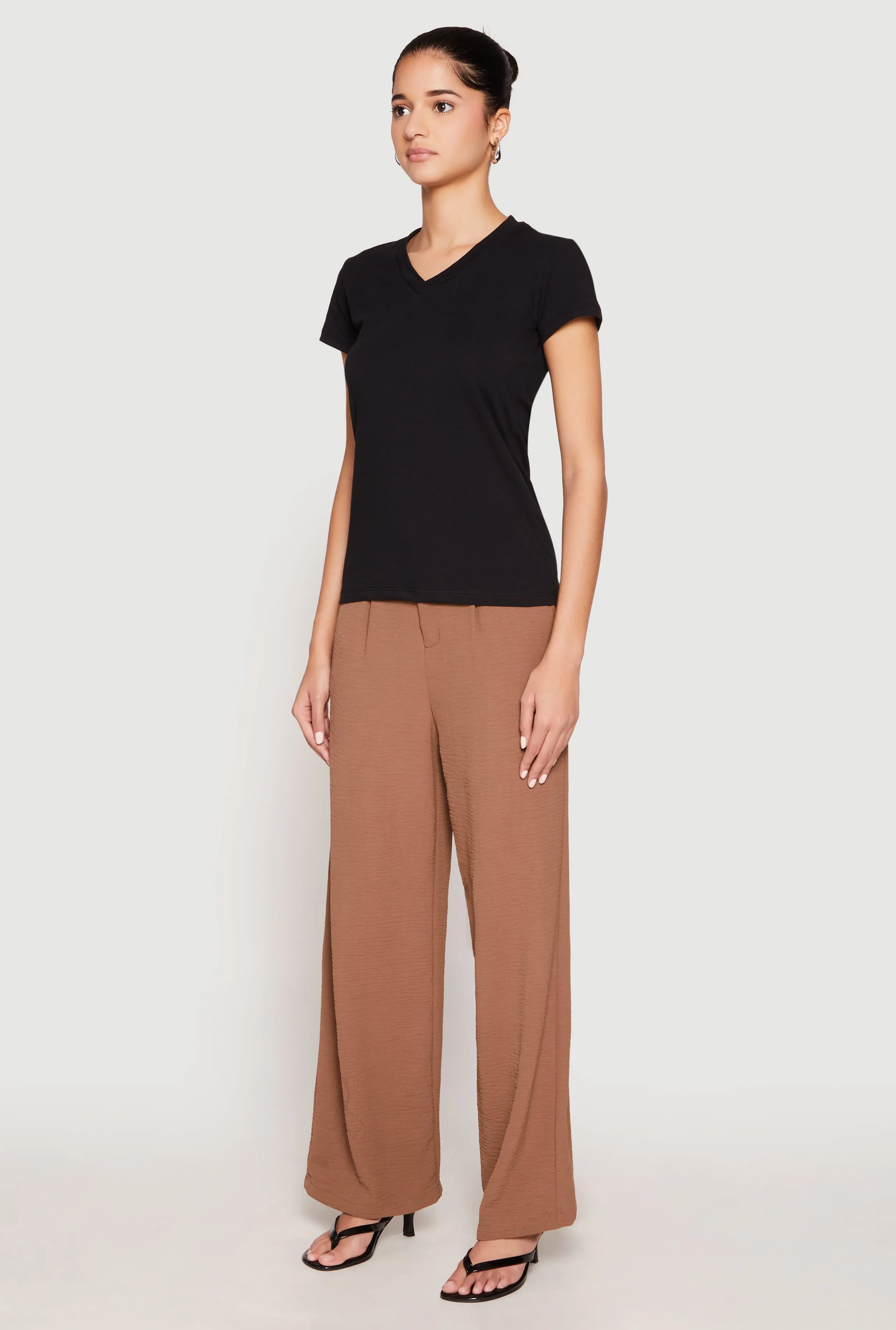 V Neck Short Sleeve Tee sold by Rainbow product image thumbnail 3