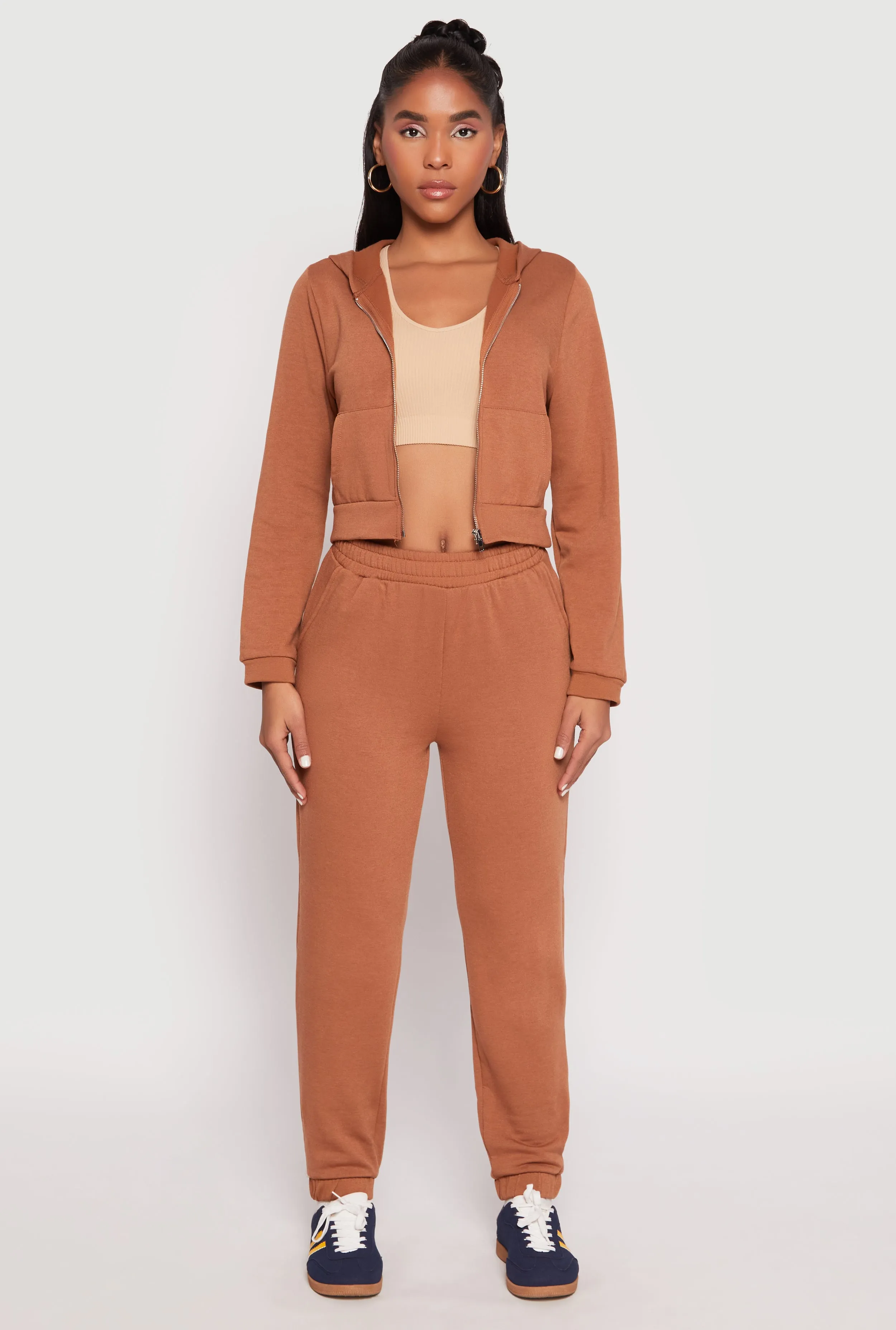 Iris Zip Front Cropped Hoodie sold by Rainbow product image thumbnail 2