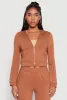 Iris Zip Front Cropped Hoodie sold by Rainbow