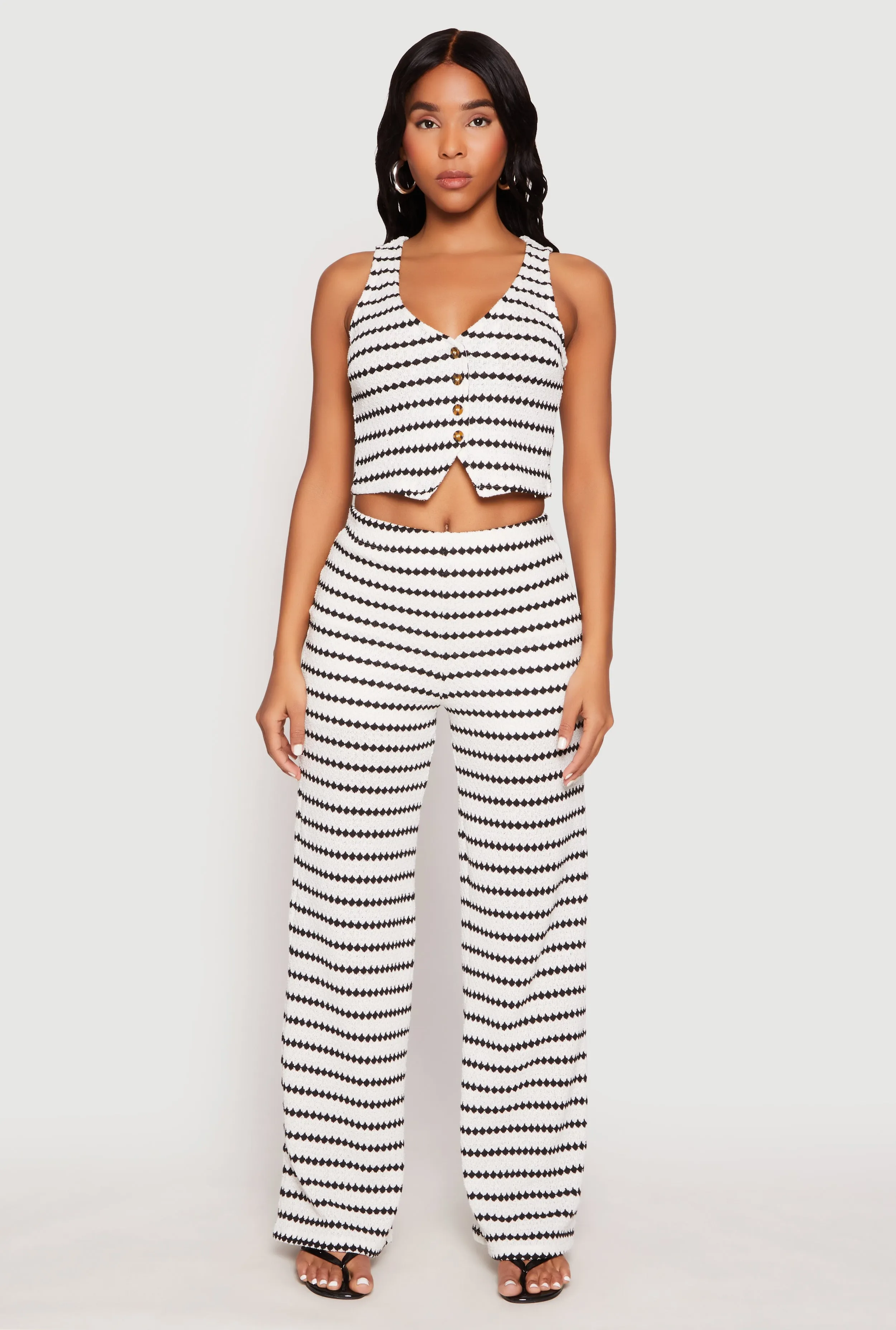 Madden Girl Crochet Striped Vest sold by Rainbow product image thumbnail 2