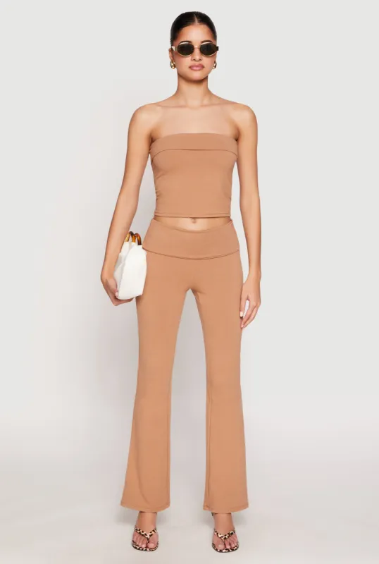 Almost Famous Fold Over Waist Pants sold by Rainbow