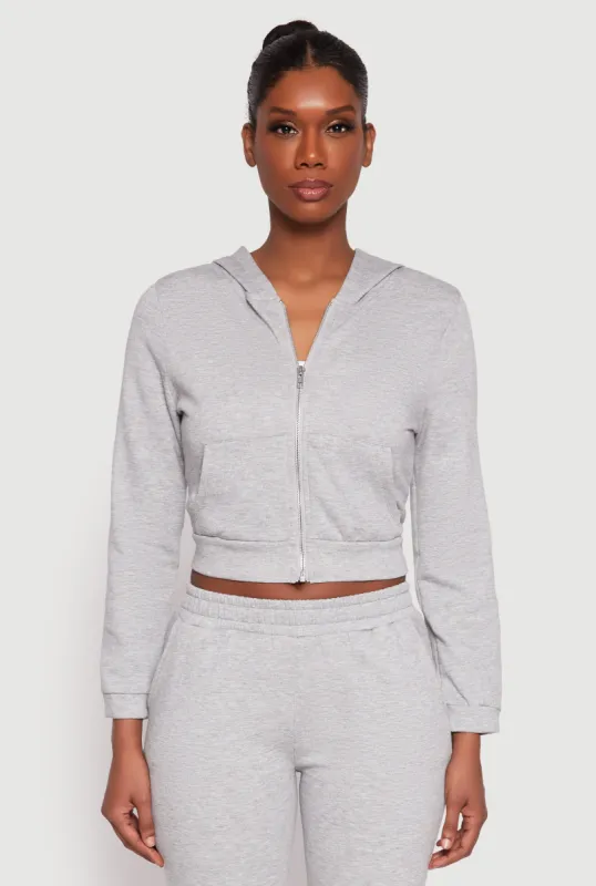 Iris Zip Front Cropped Hoodie sold by Rainbow