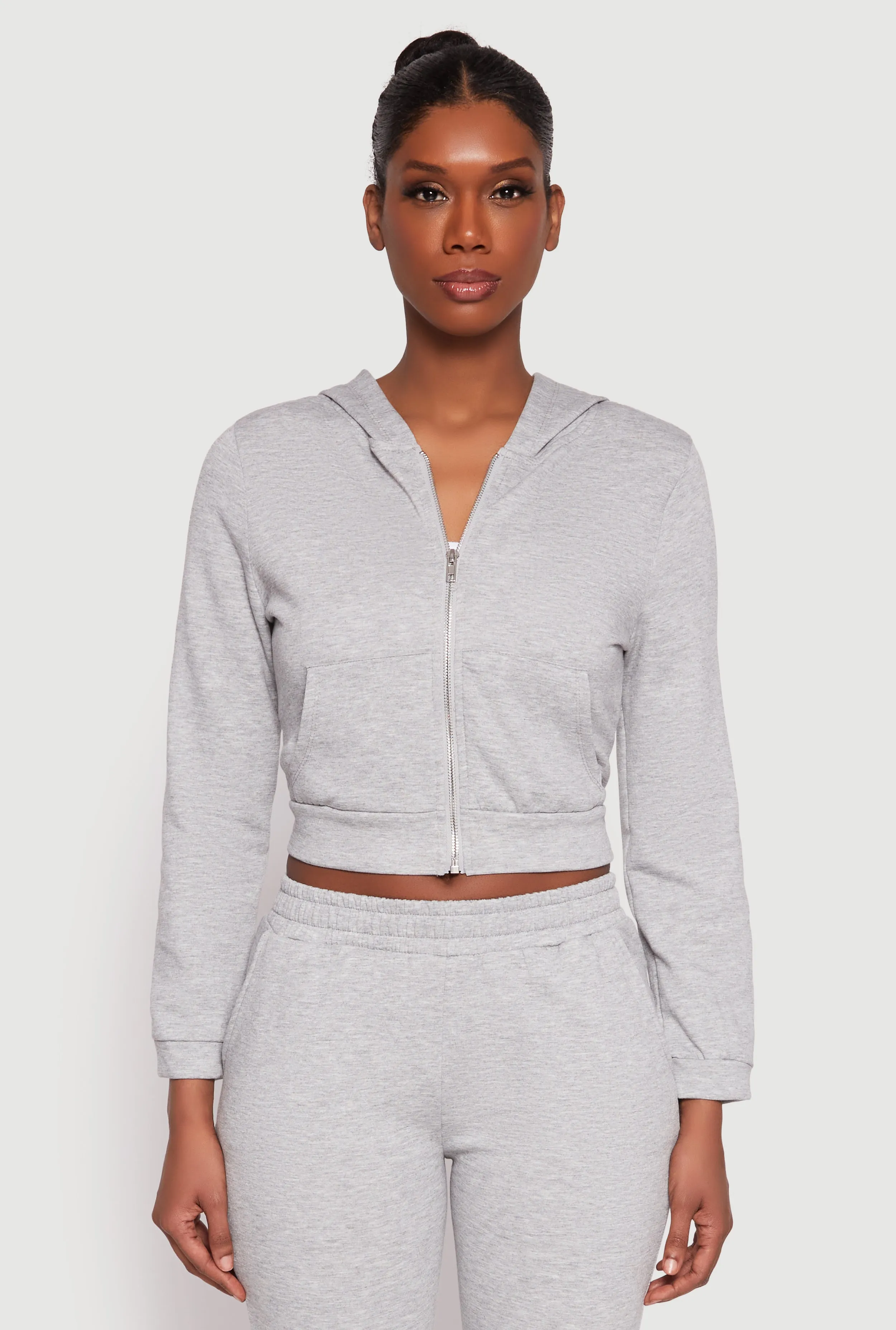 Iris Zip Front Cropped Hoodie sold by Rainbow