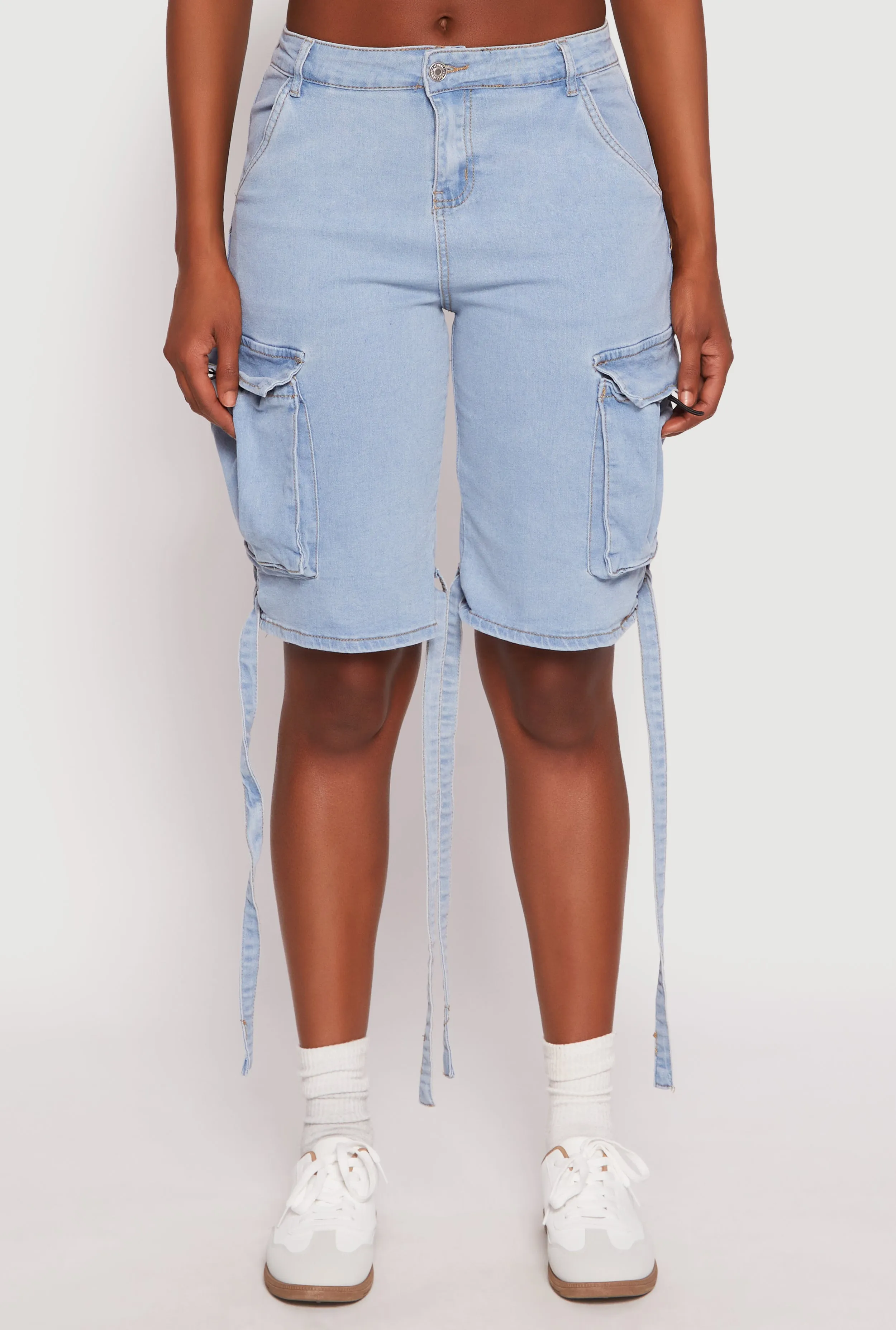 Denim Cargo Bermuda Skater Shorts sold by Rainbow product image thumbnail 3