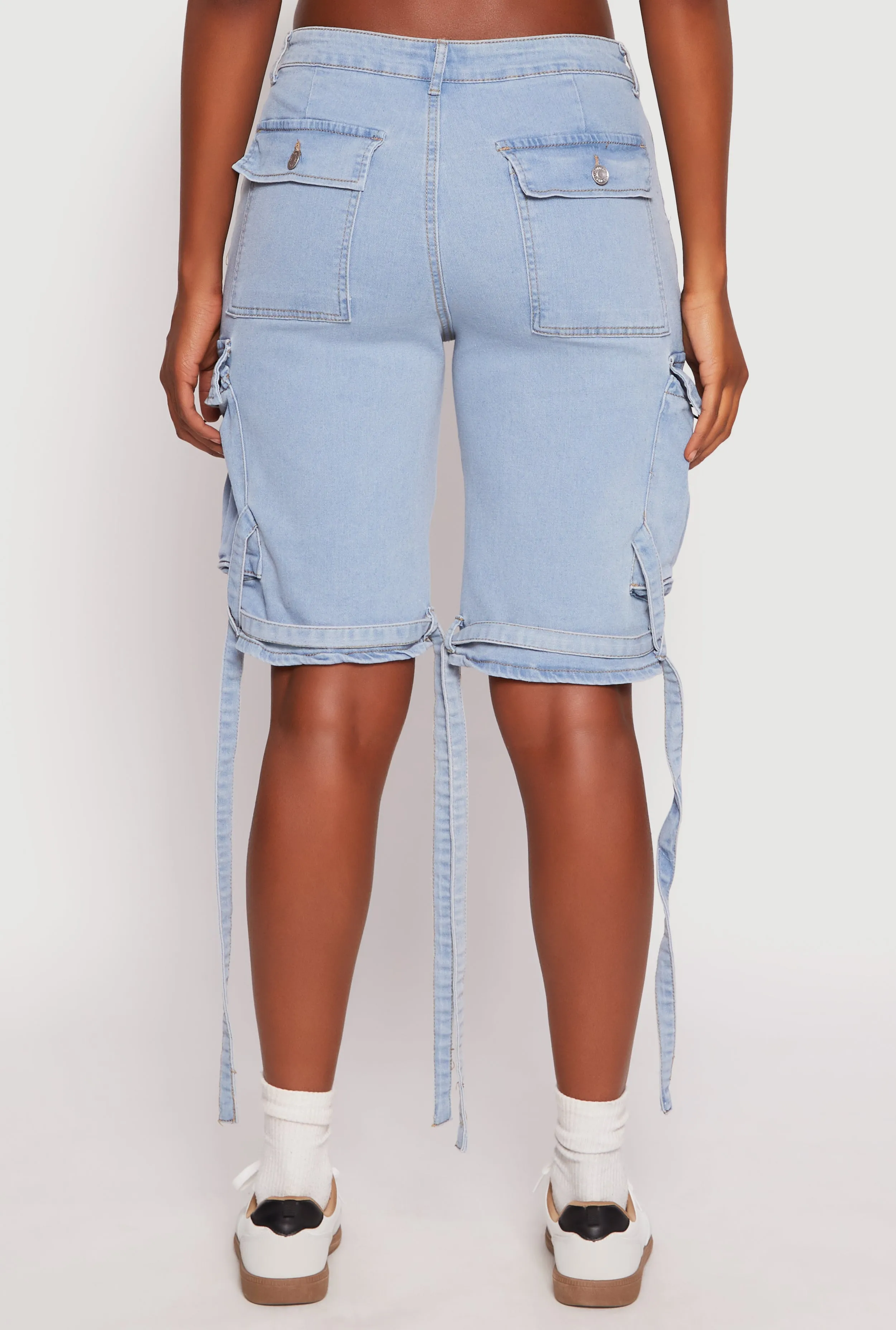 Denim Cargo Bermuda Skater Shorts sold by Rainbow product image thumbnail 5