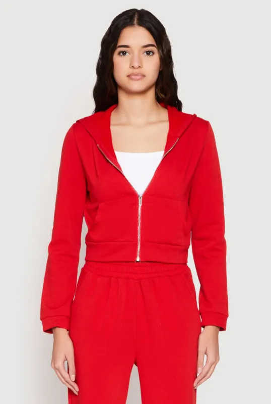 Iris Zip Front Cropped Hoodie sold by Rainbow