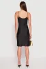 Satin Side Slit Cami Slip Dress sold by Rainbow