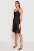Satin Side Slit Cami Slip Dress sold by Rainbow