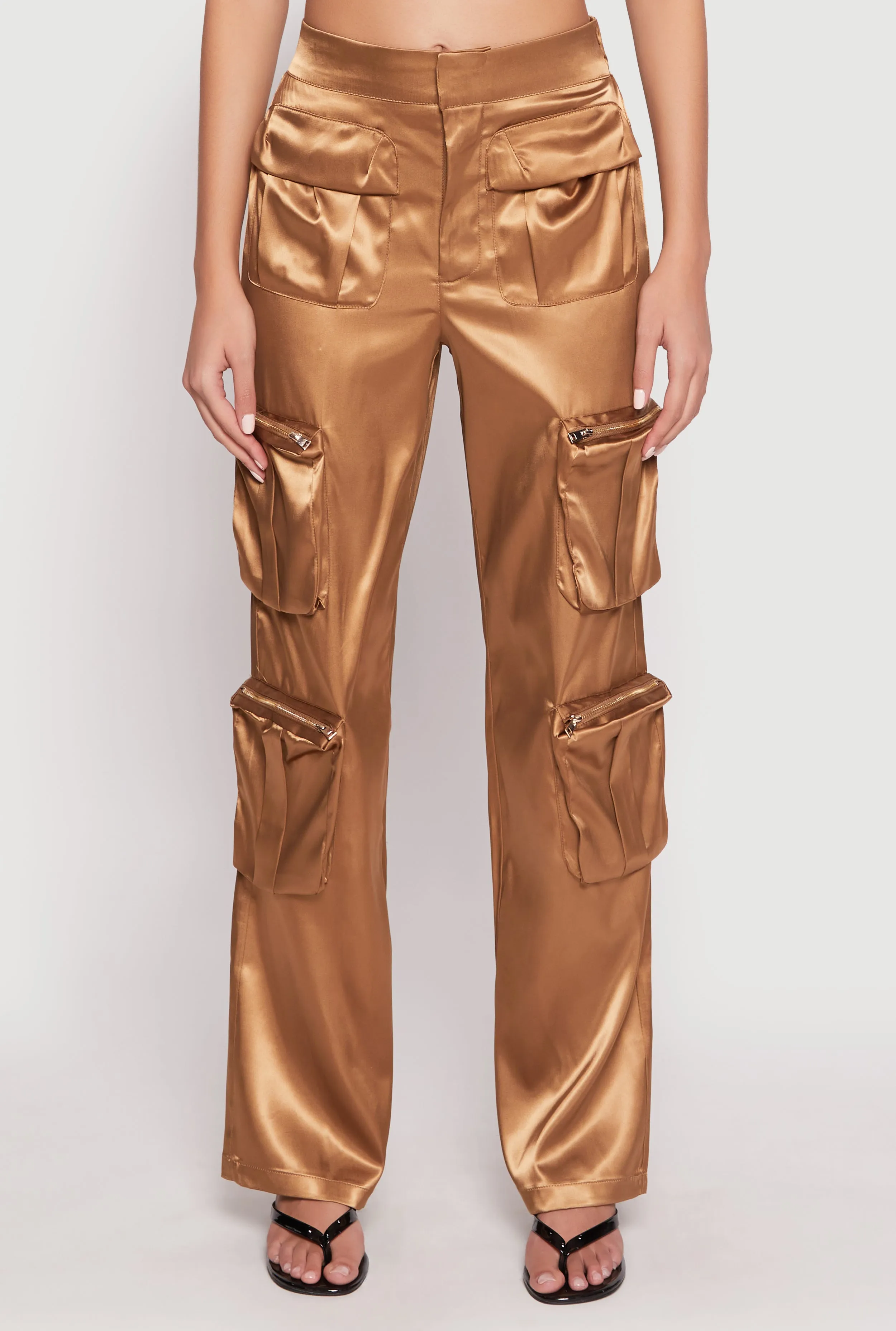Satin Zip Cargo Pants sold by Rainbow product image thumbnail 3