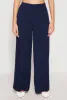Airy Crepe Knit Wide Leg Dress Pants sold by Rainbow