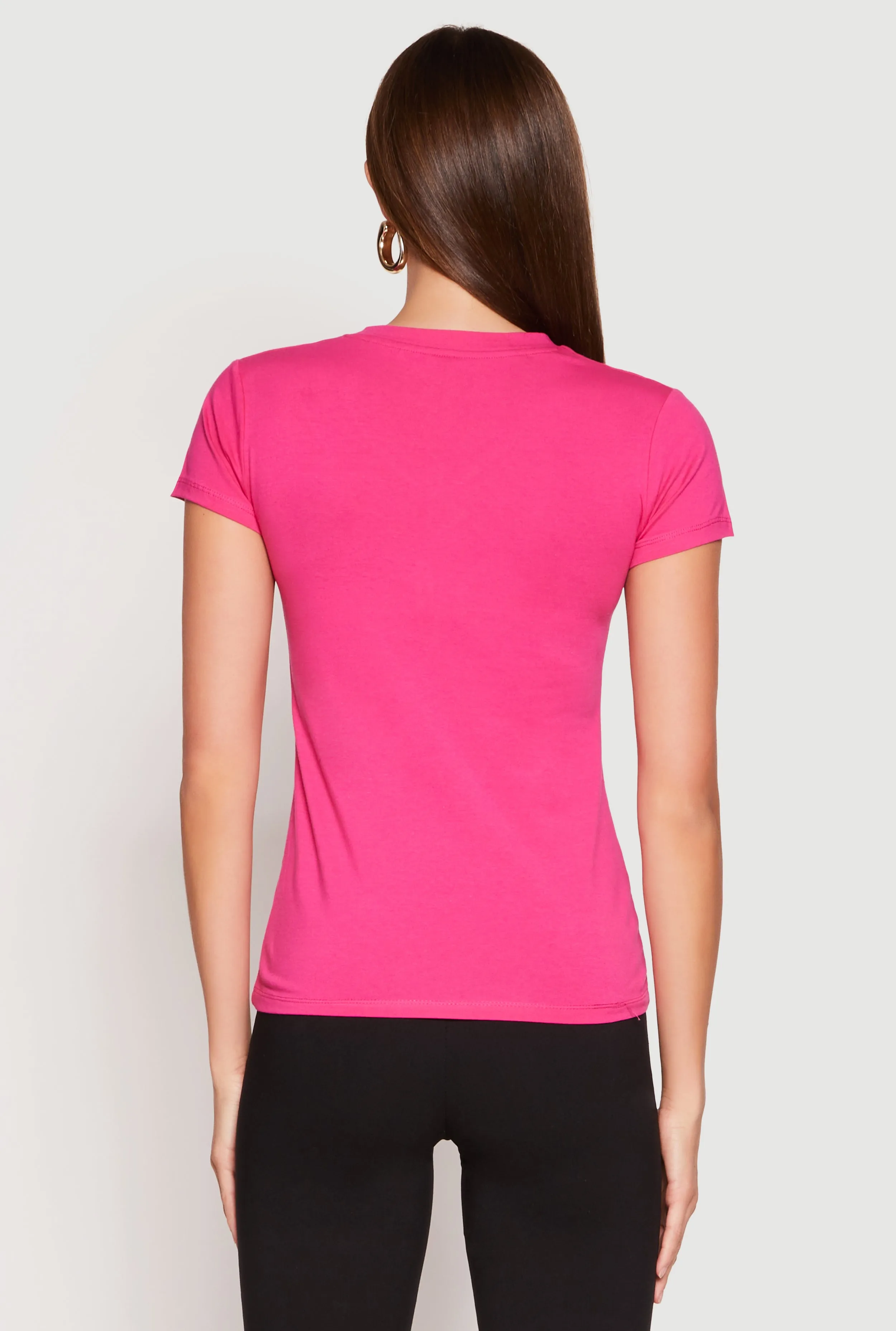 V Neck Short Sleeve Tee sold by Rainbow product image thumbnail 5