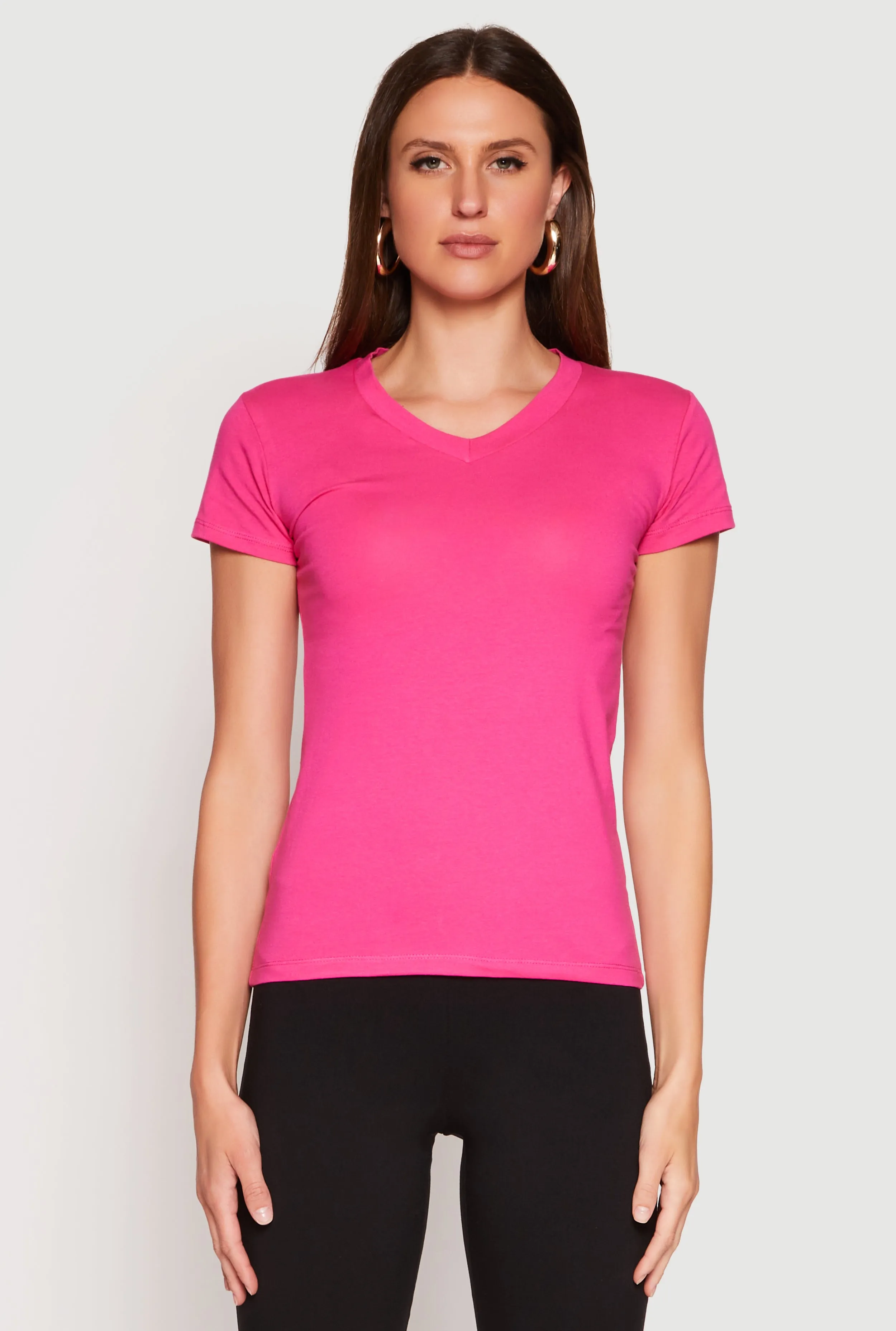 V Neck Short Sleeve Tee sold by Rainbow product image thumbnail 2