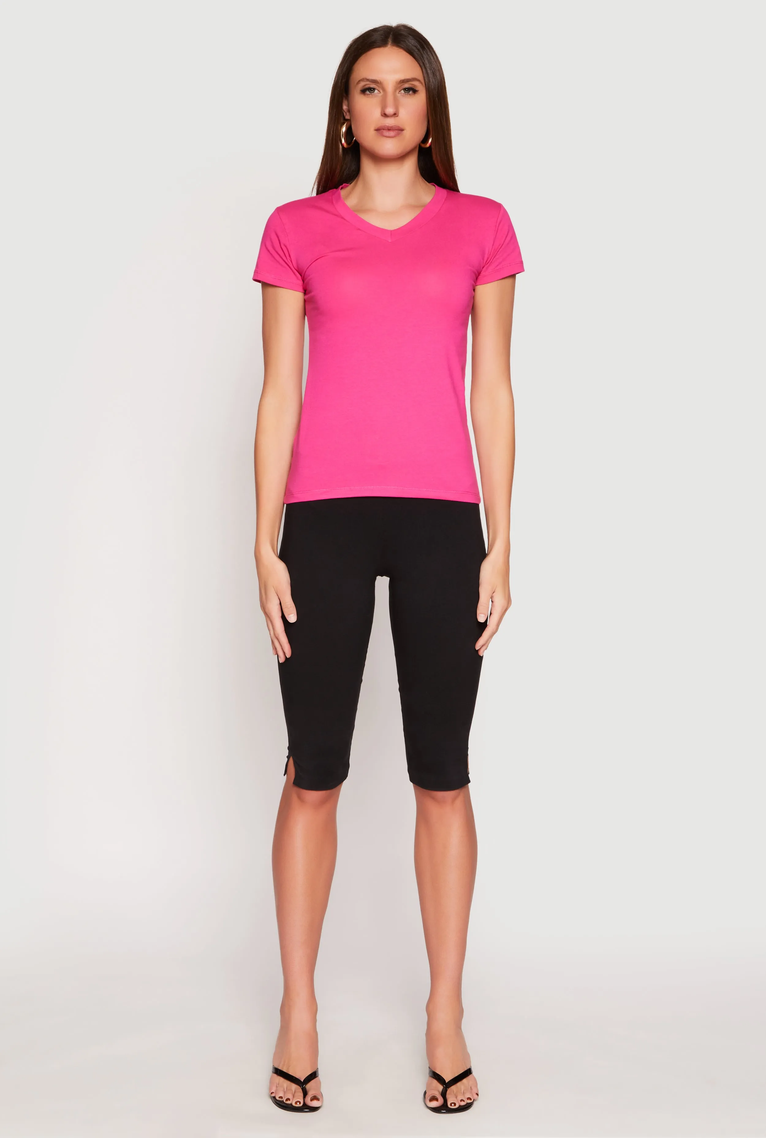 V Neck Short Sleeve Tee sold by Rainbow