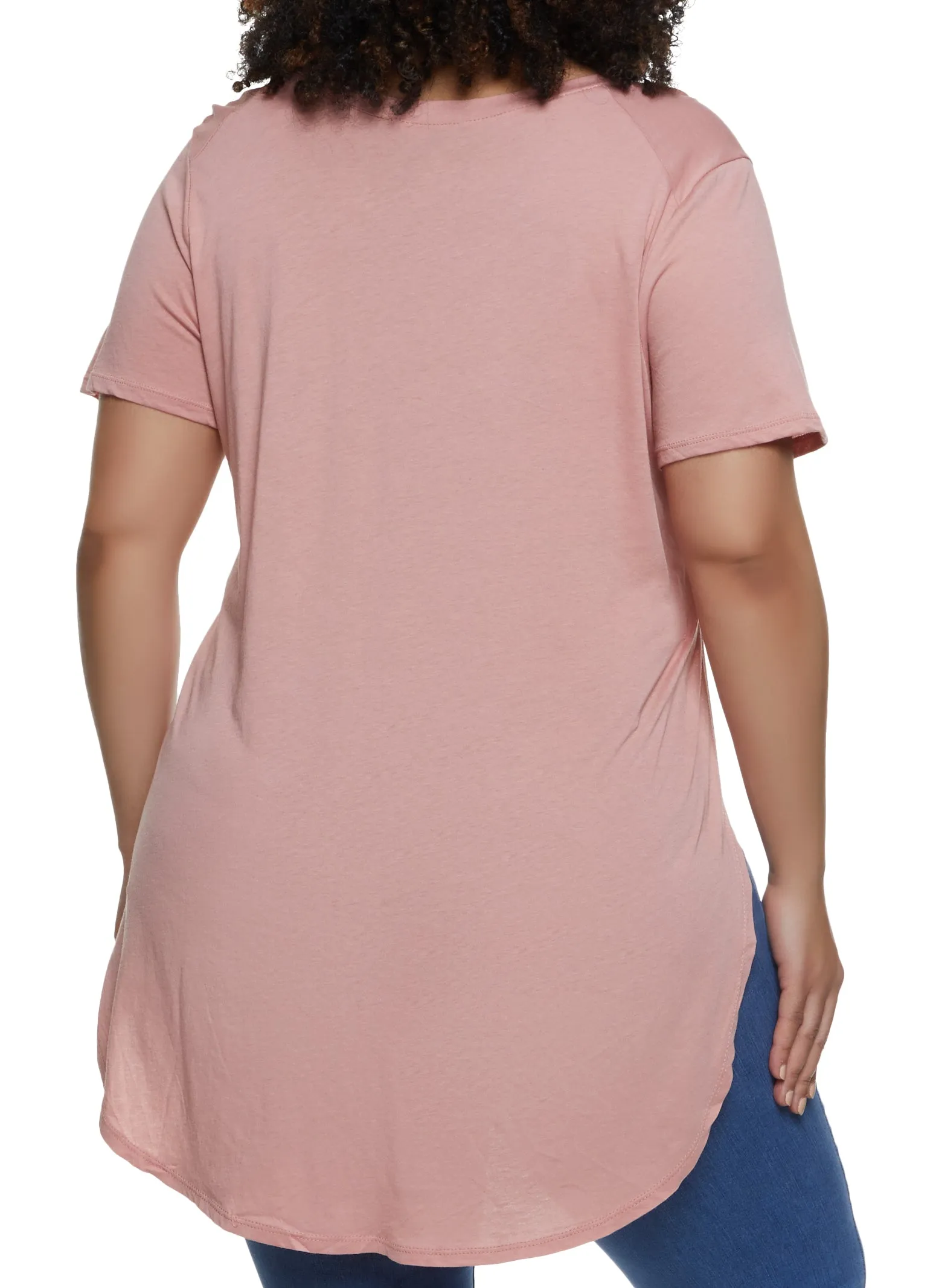 Plus Size Oversized High Low Tee sold by Rainbow product image thumbnail 2