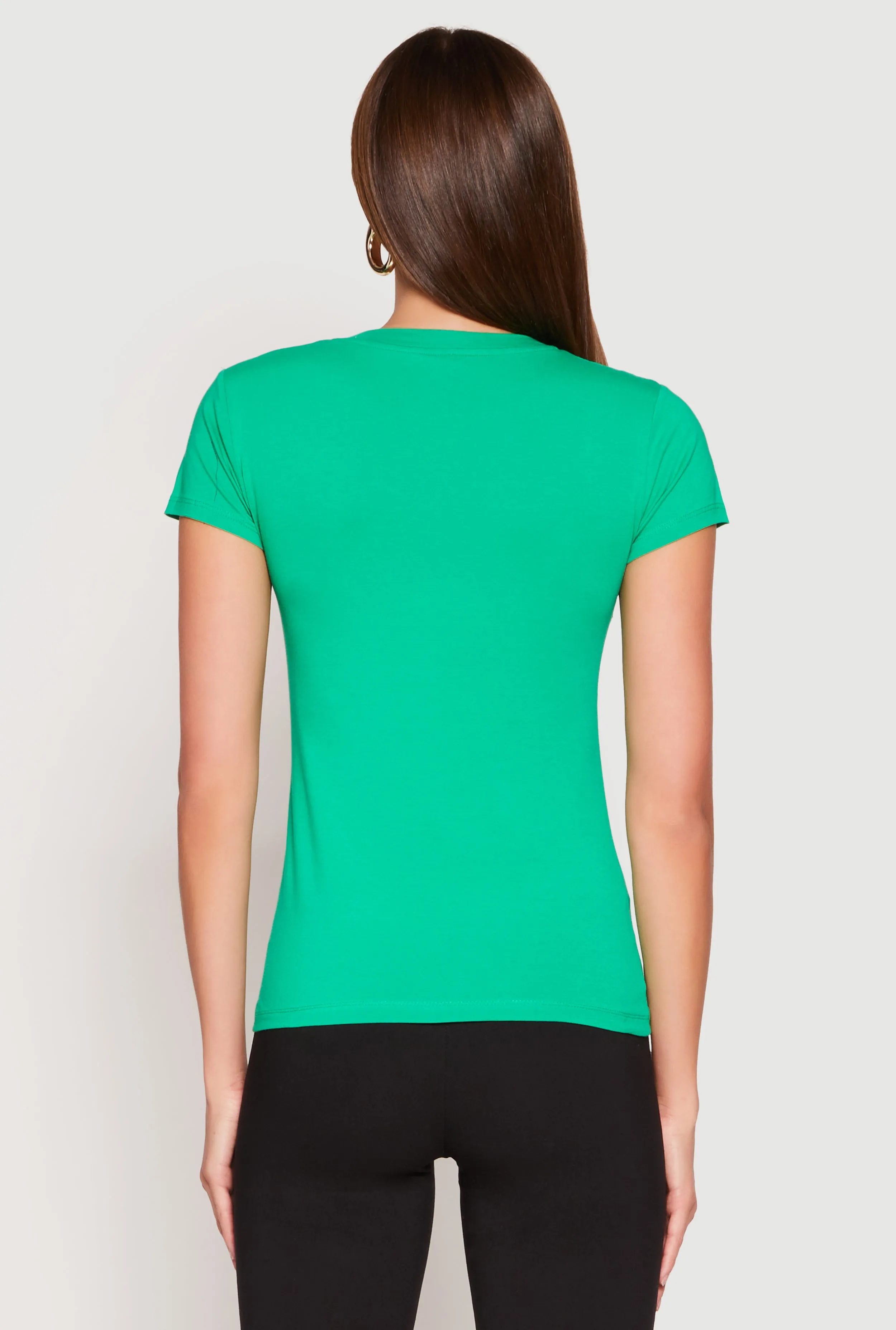 V Neck Short Sleeve Tee sold by Rainbow product image thumbnail 5