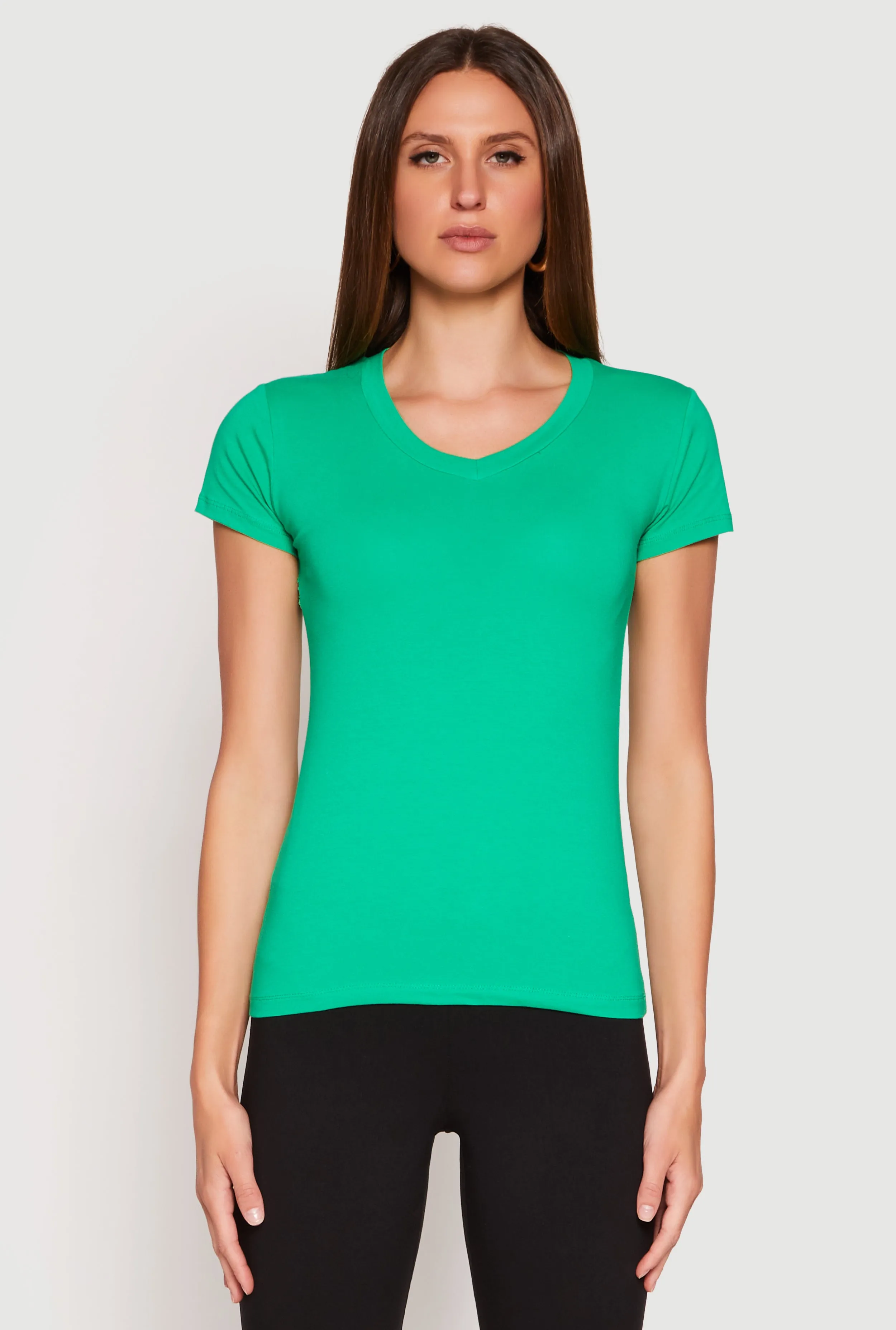 V Neck Short Sleeve Tee sold by Rainbow product image thumbnail 2