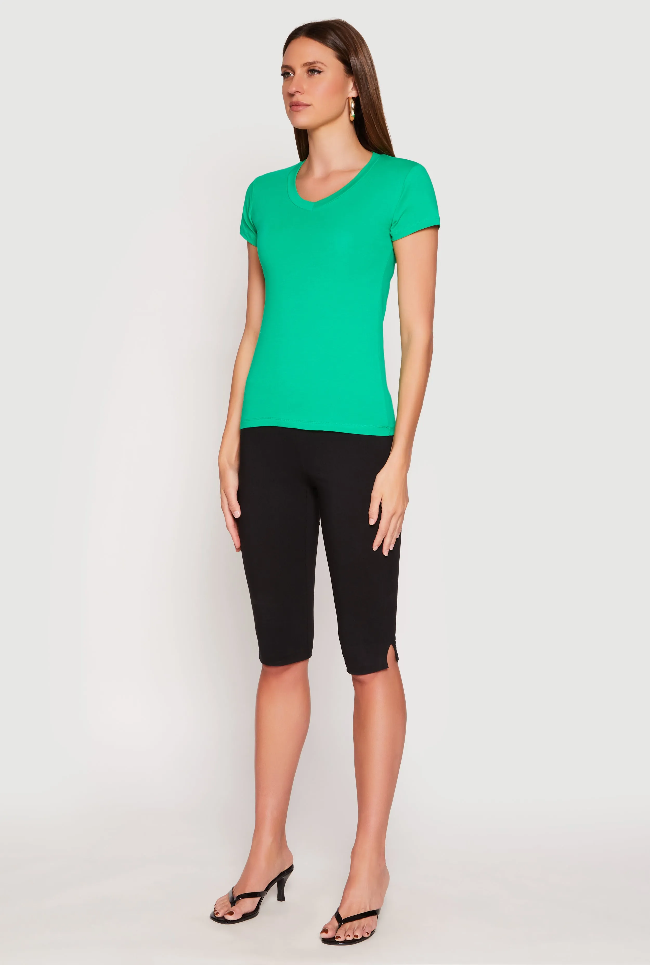 V Neck Short Sleeve Tee sold by Rainbow product image thumbnail 3