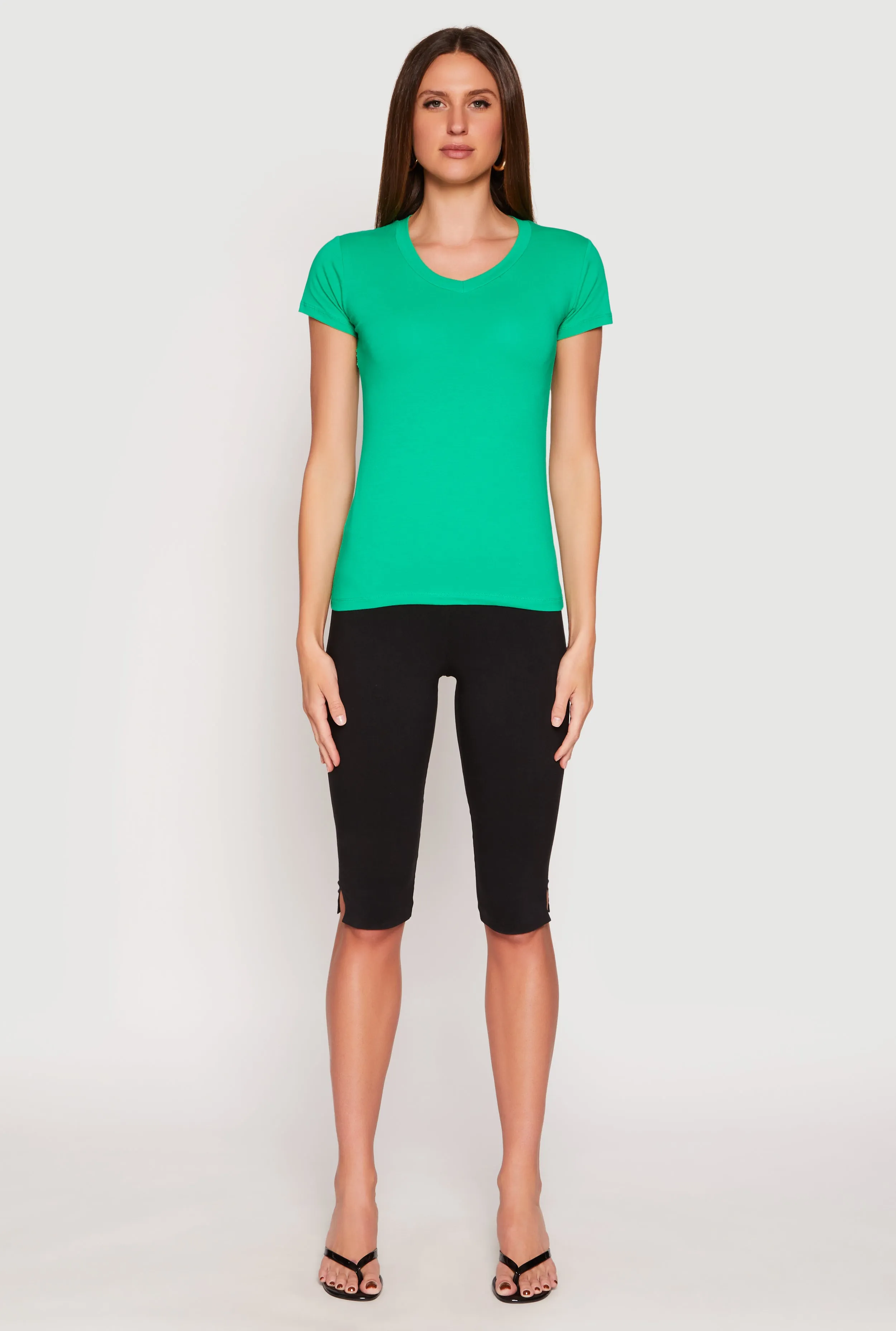 V Neck Short Sleeve Tee sold by Rainbow