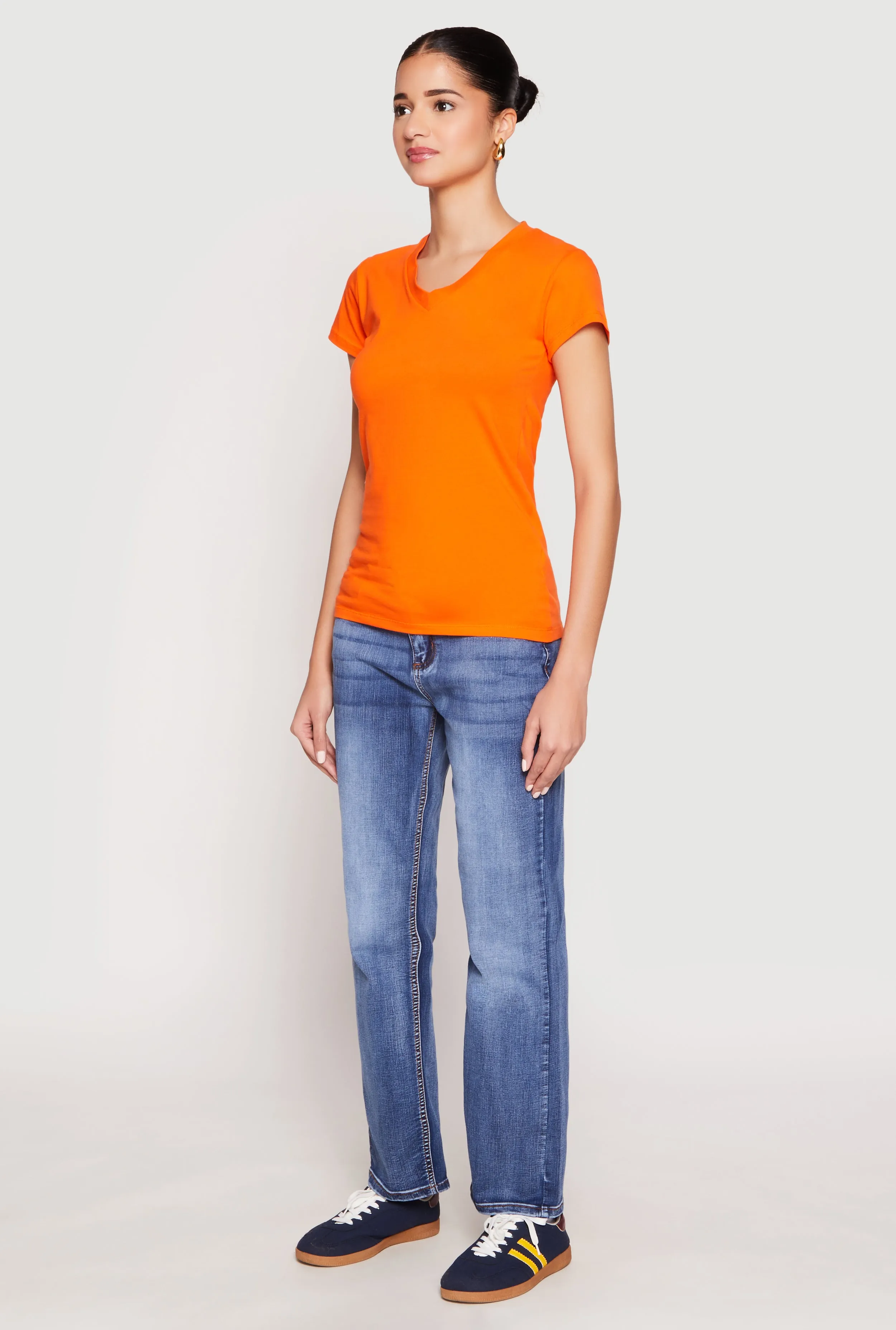 V Neck Short Sleeve Tee sold by Rainbow product image thumbnail 3