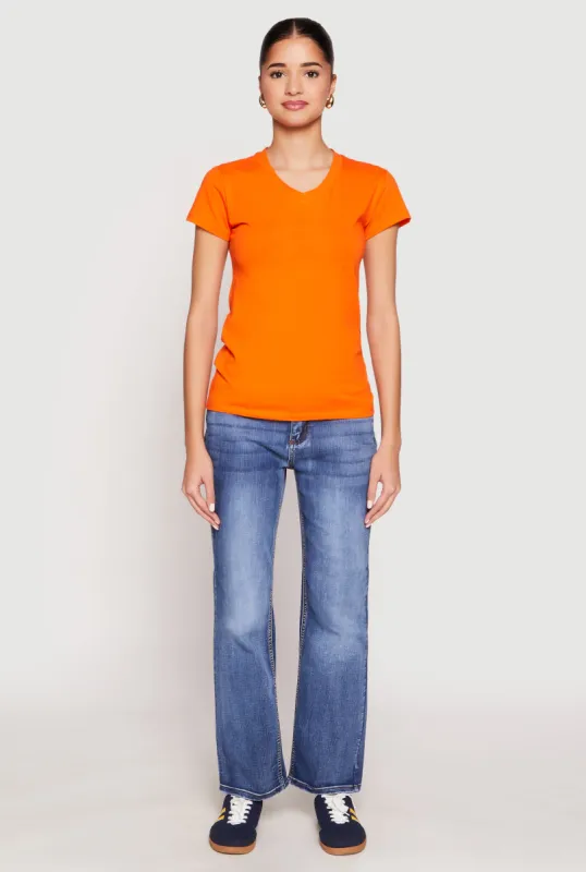 V Neck Short Sleeve Tee sold by Rainbow