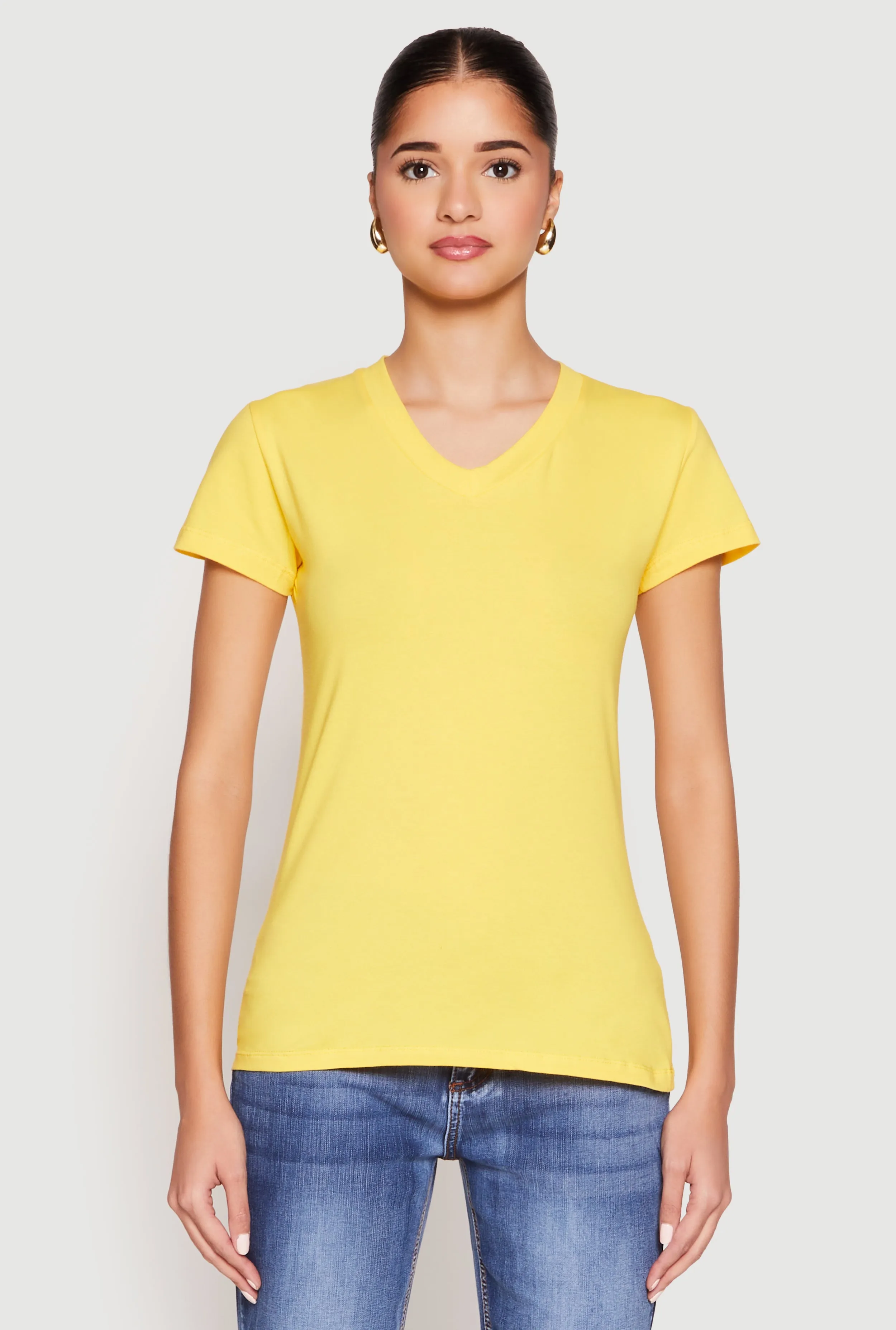V Neck Short Sleeve Tee sold by Rainbow product image thumbnail 2