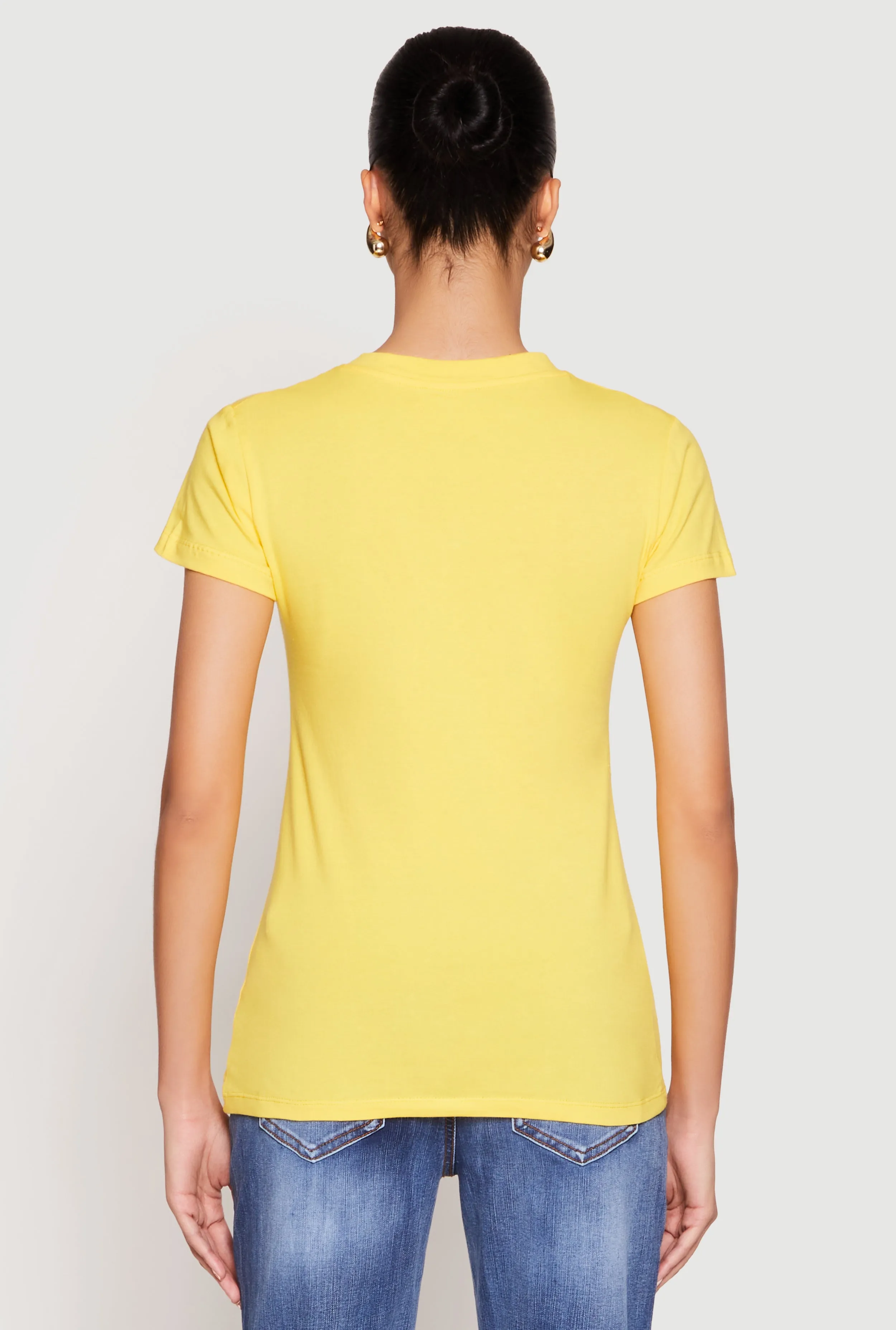V Neck Short Sleeve Tee sold by Rainbow product image thumbnail 5