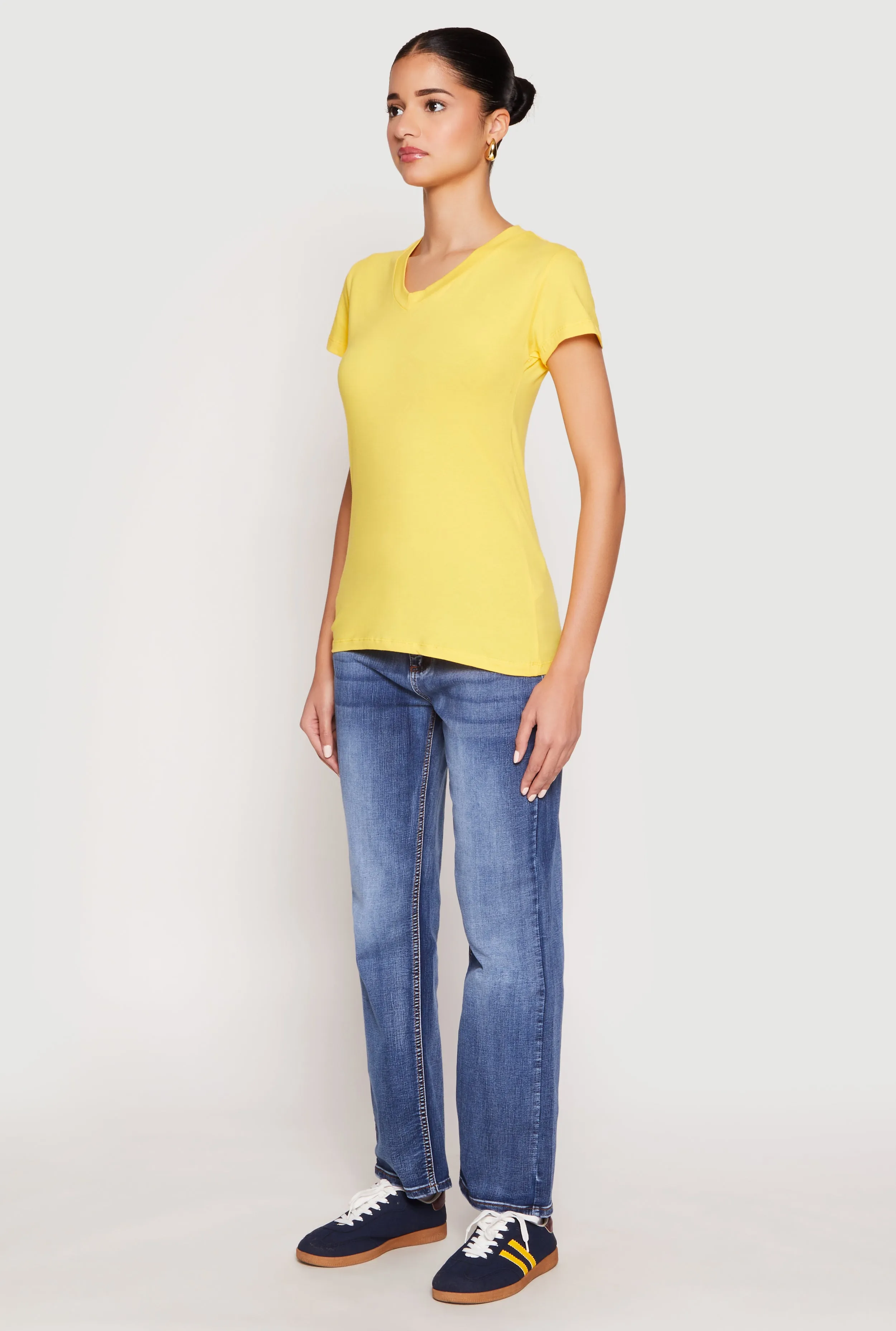 V Neck Short Sleeve Tee sold by Rainbow product image thumbnail 3