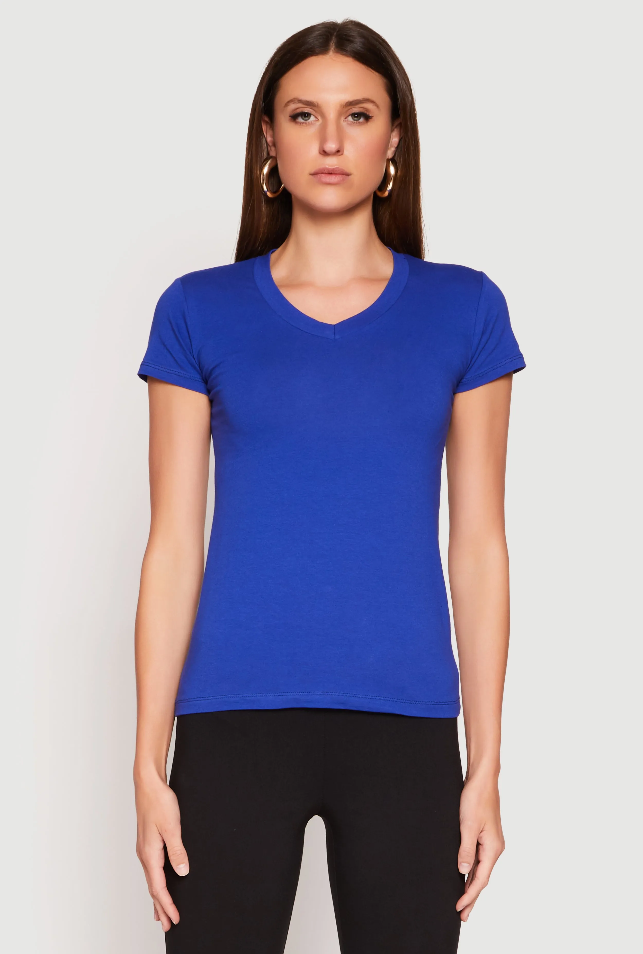 V Neck Short Sleeve Tee sold by Rainbow product image thumbnail 2