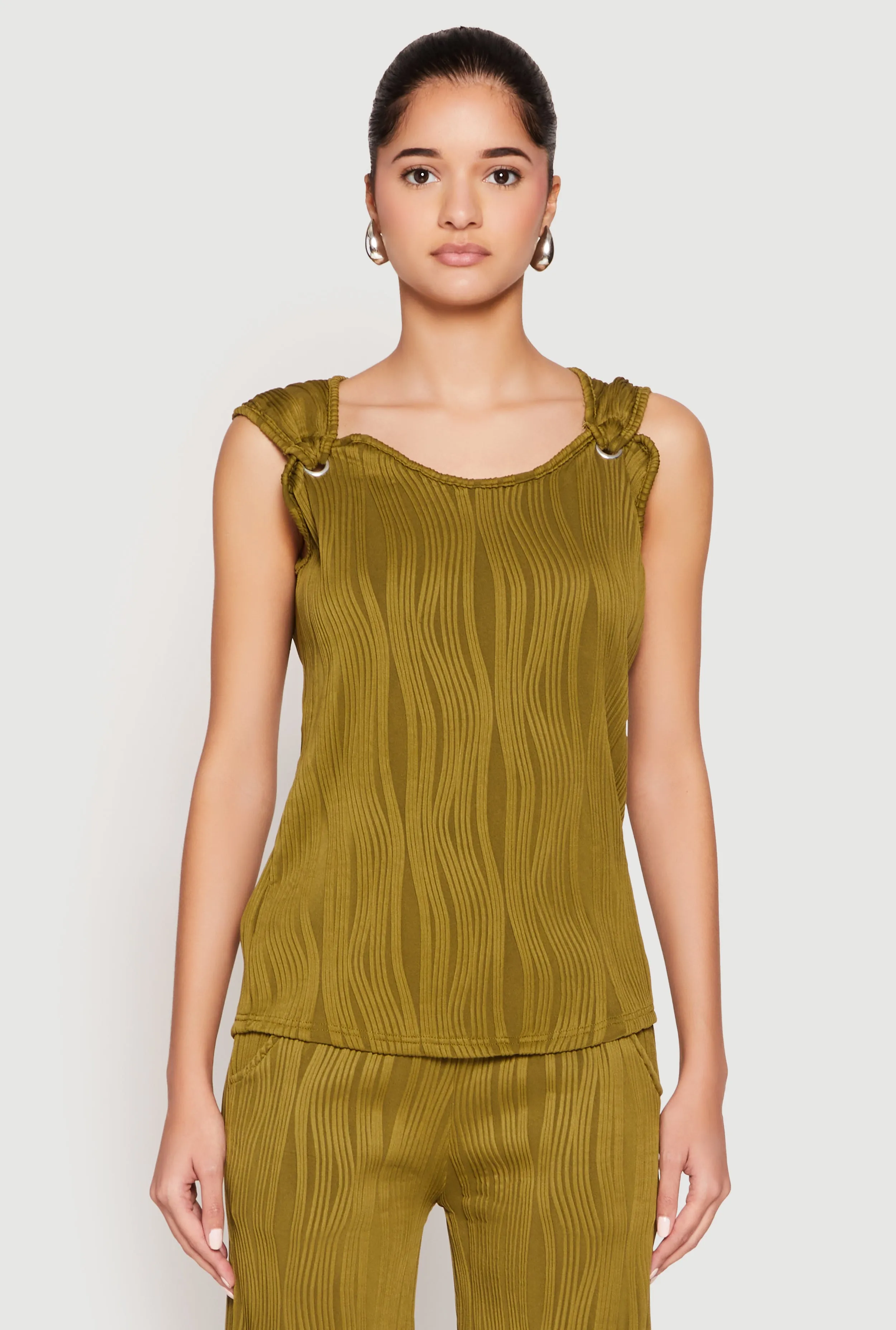 Textured Knit Scoop Neck Blouse sold by Rainbow