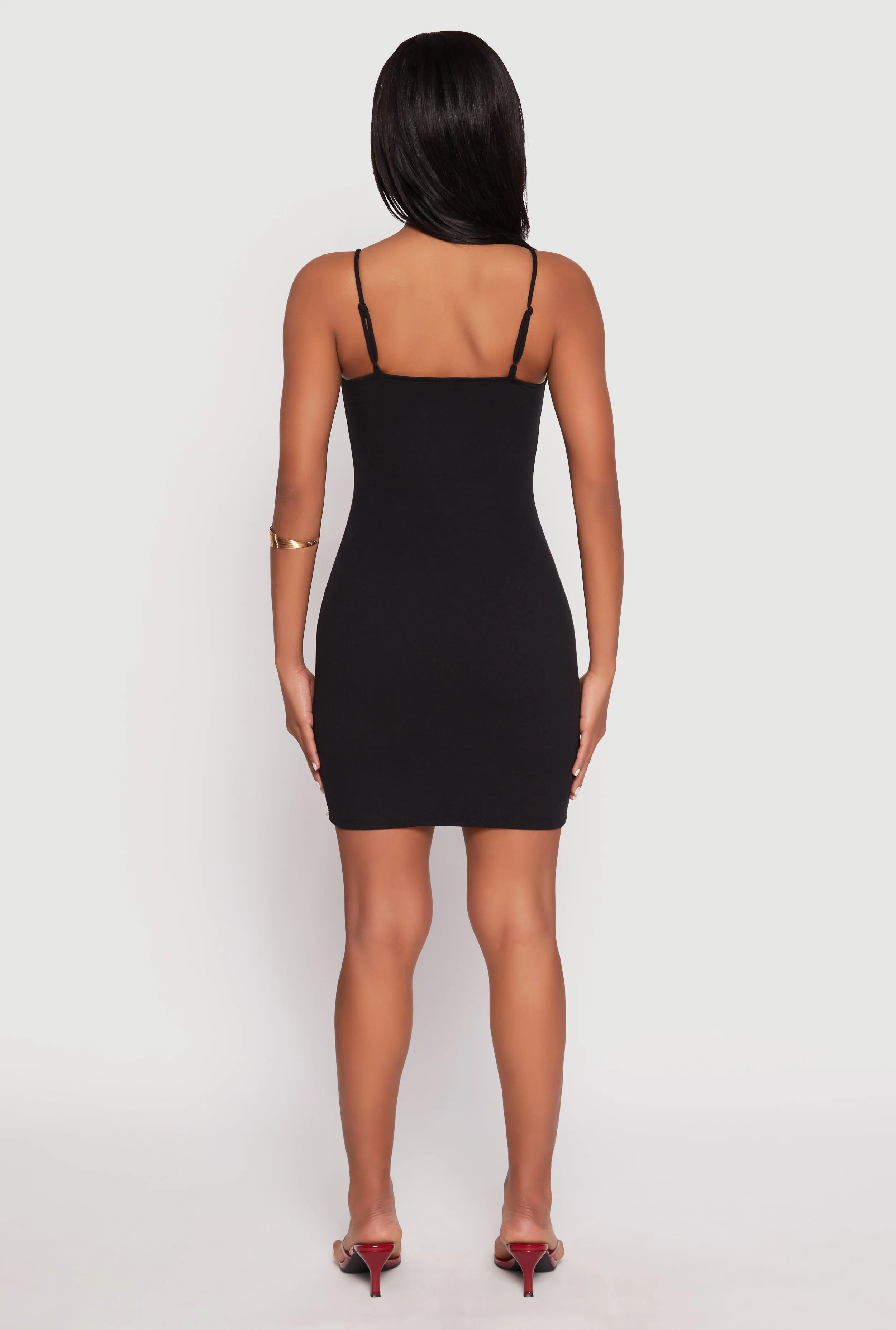 Ribbed Knit Bustier Cami Mini Dress sold by Rainbow product image thumbnail 3