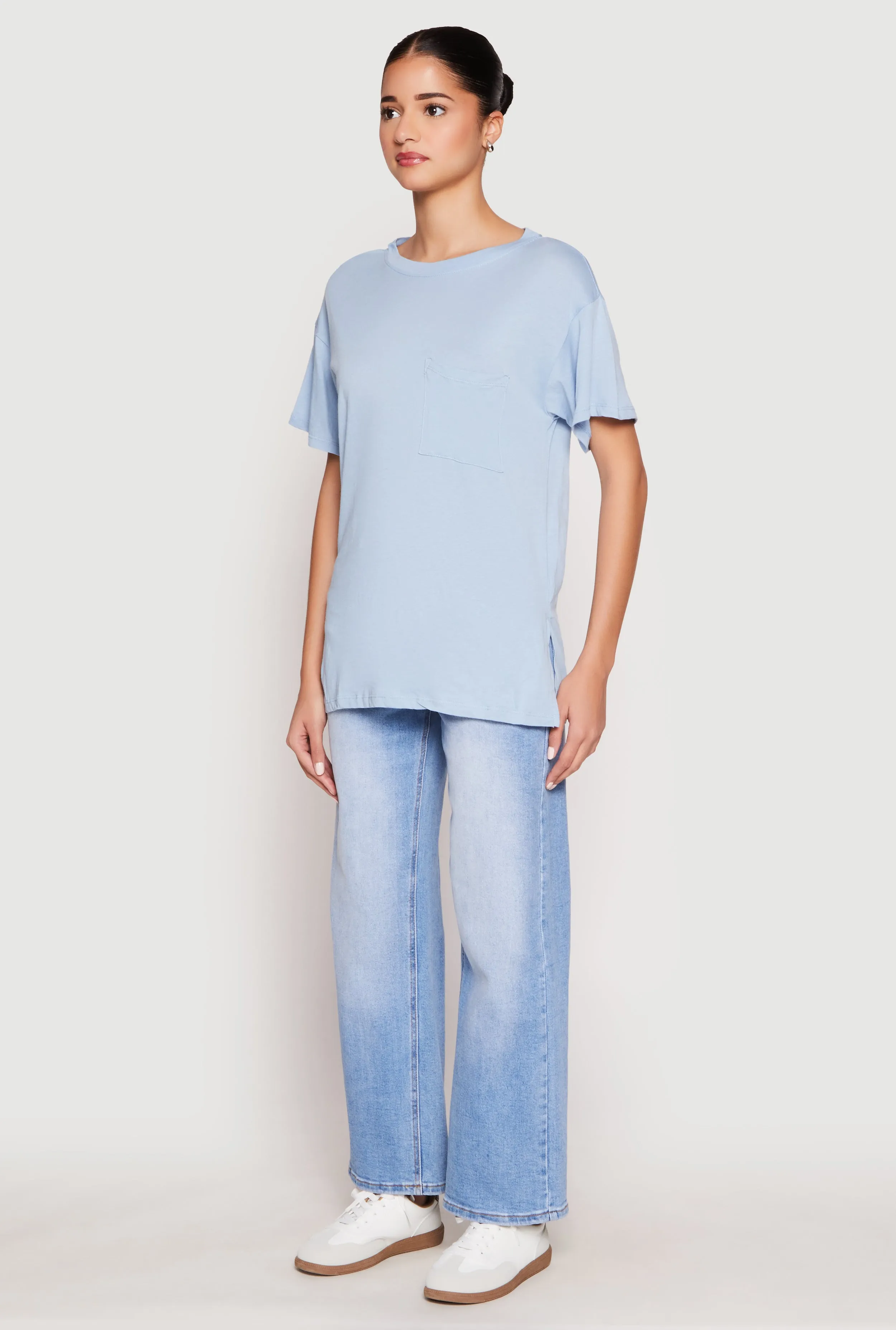 Side Slit Pocket T Shirt sold by Rainbow product image thumbnail 3