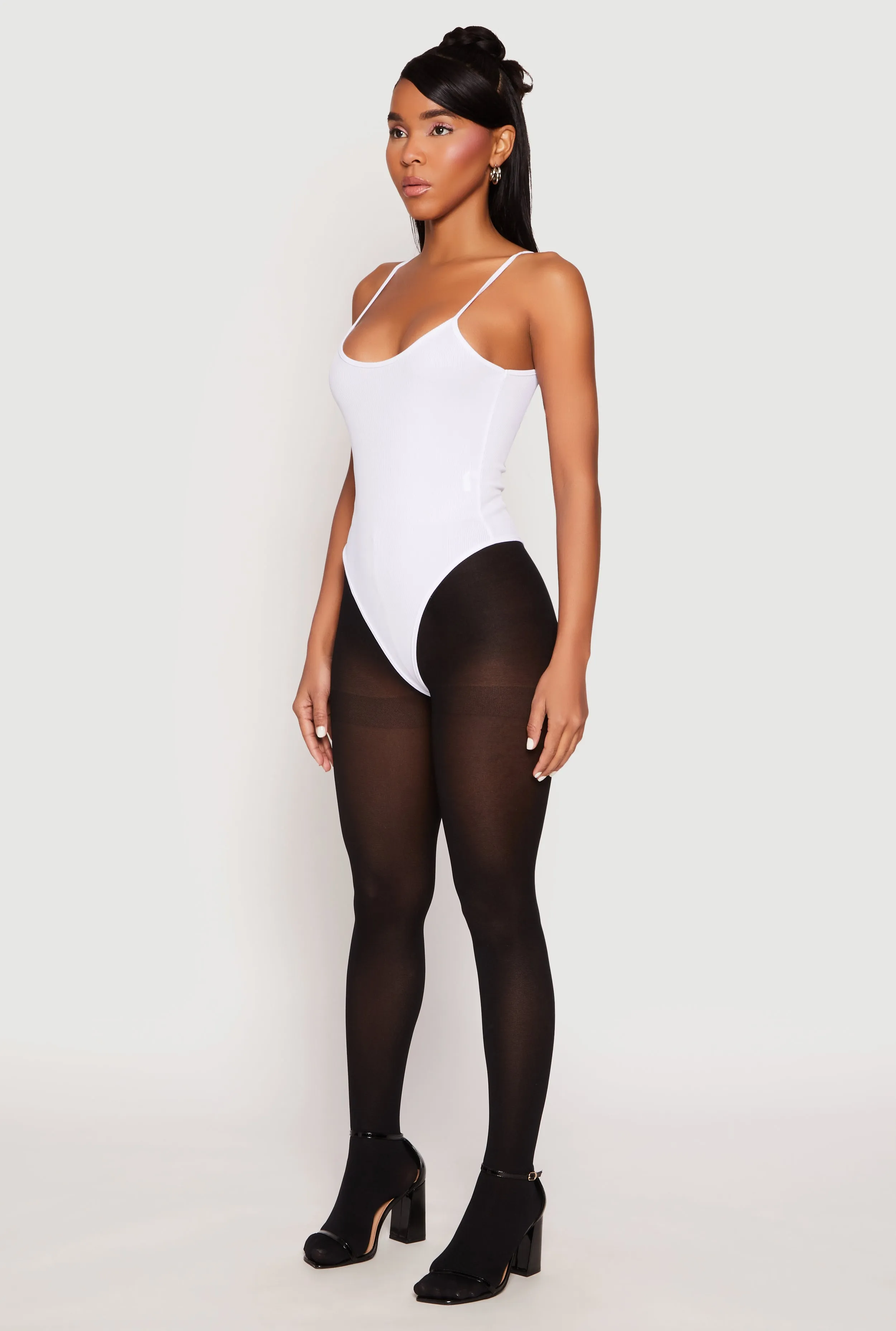 Daisy Rib Knit Cami Thong Bodysuit sold by Rainbow product image thumbnail 3