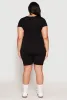 Plus Size Seamless V Neck Top and Biker Shorts Set sold by Rainbow