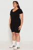 Plus Size Seamless V Neck Top and Biker Shorts Set sold by Rainbow