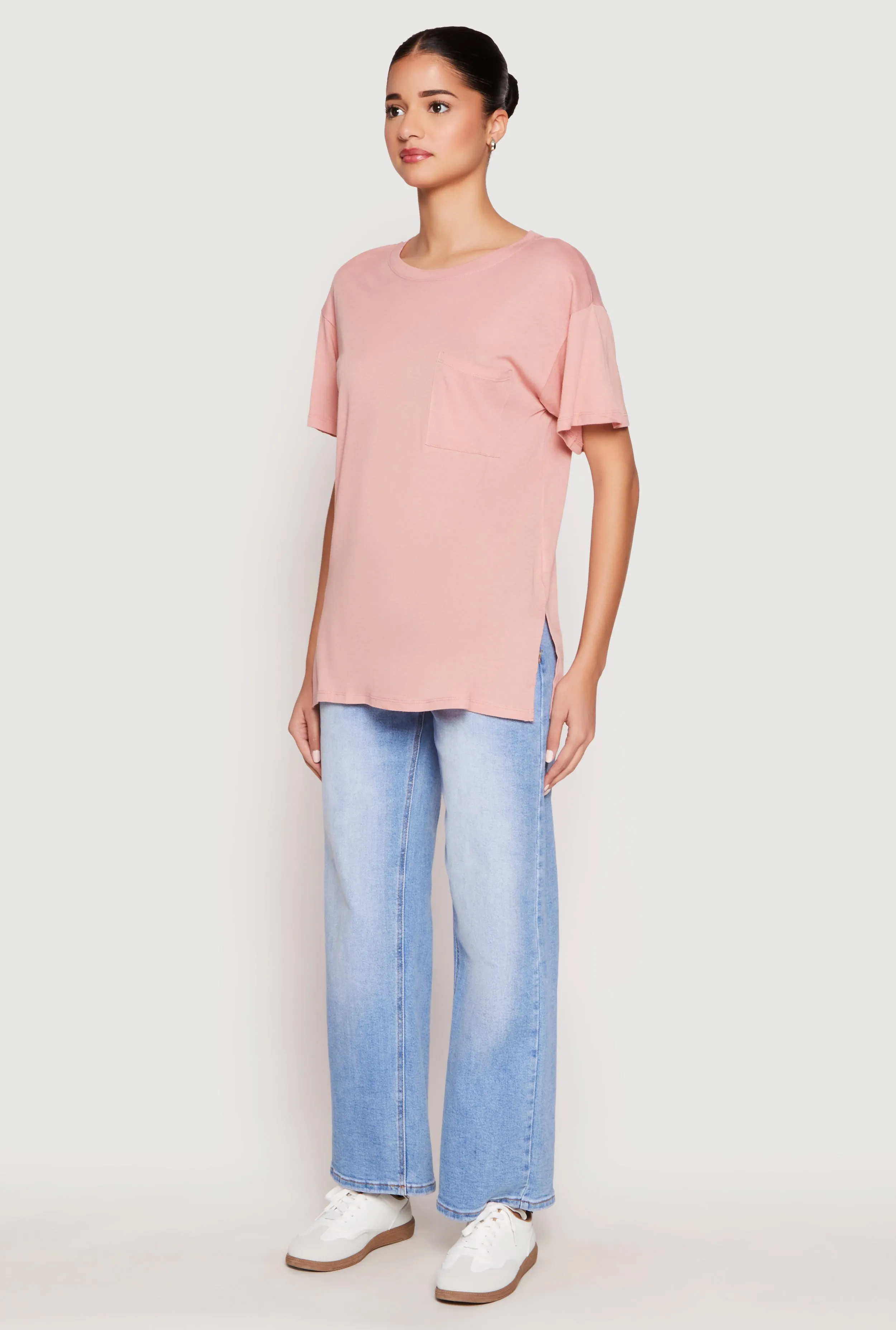 Side Slit Pocket T Shirt sold by Rainbow product image thumbnail 3